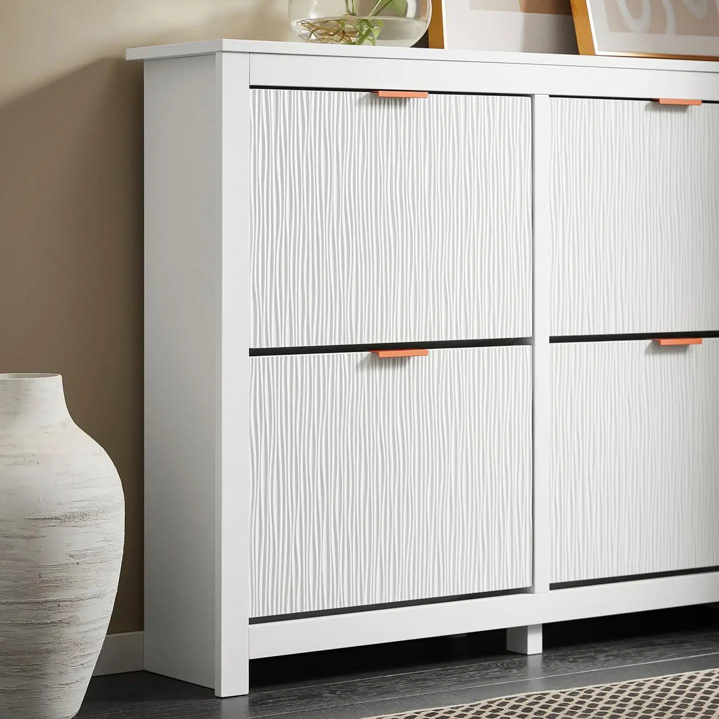 SoBuy kenkäkaappi valkoinen FSR186-II-W - 5