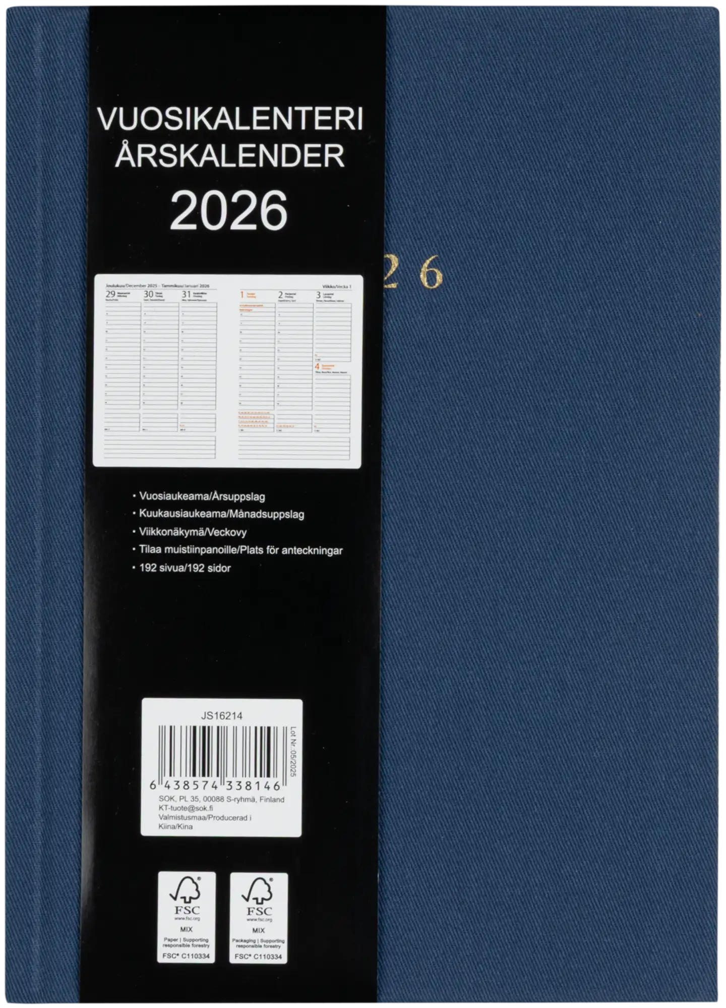 Pöytäkalenteri A5 sininen - 3