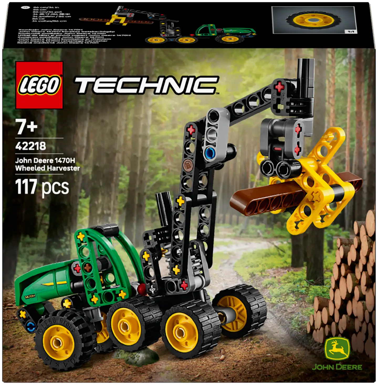 LEGO® Technic 42218 Pyörillä varustettu John Deere 1470H ‑harvesteri - 8