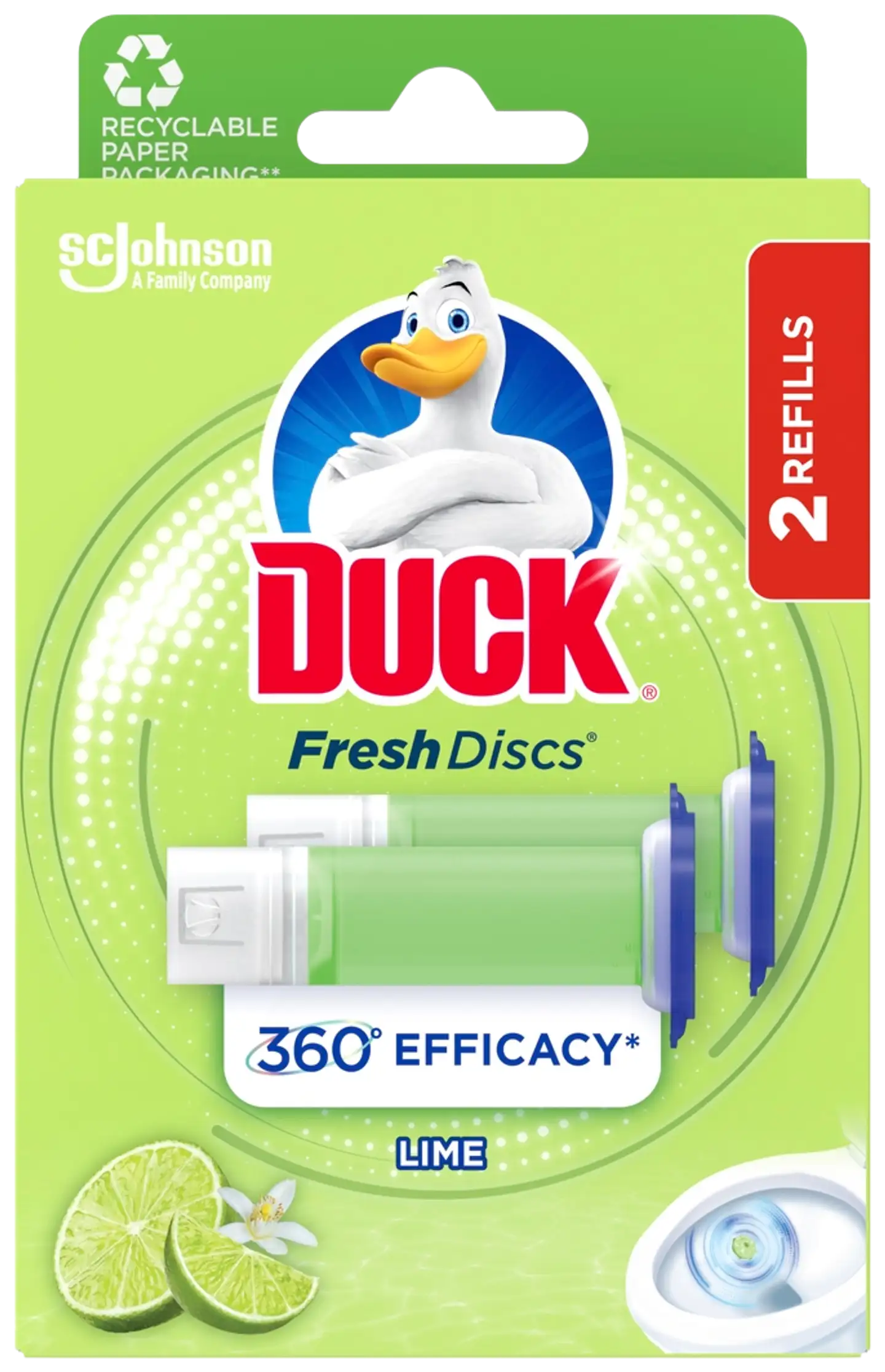 Duck Fresh Discs 2x36ml lime zest täyttöpakkaus