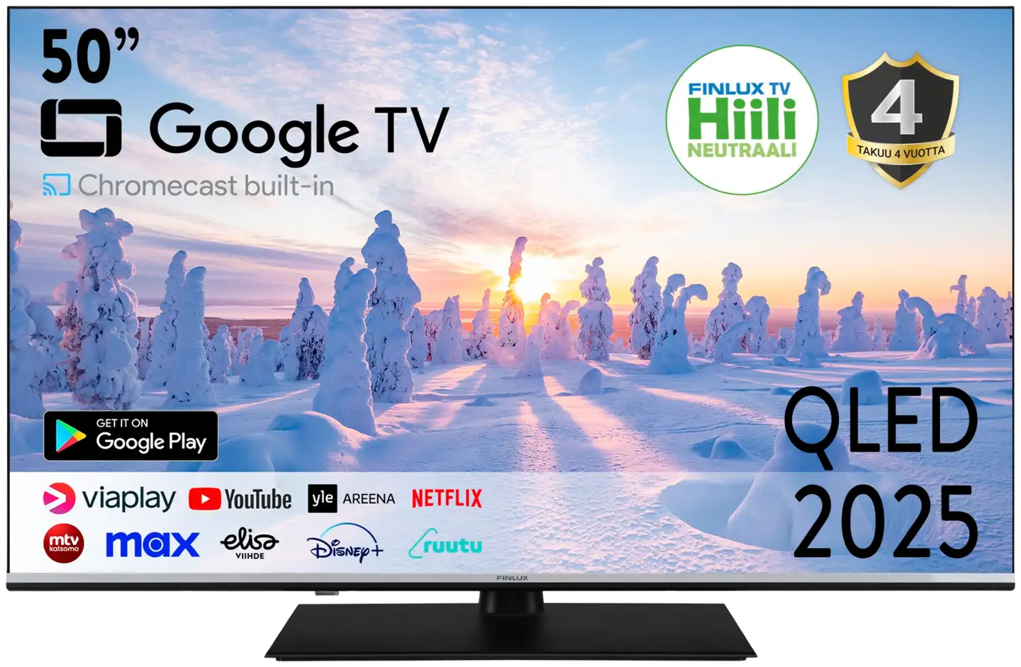 Finlux 50" 4K UHD Android QLED Smart TV 50G10.2GCMB - 1