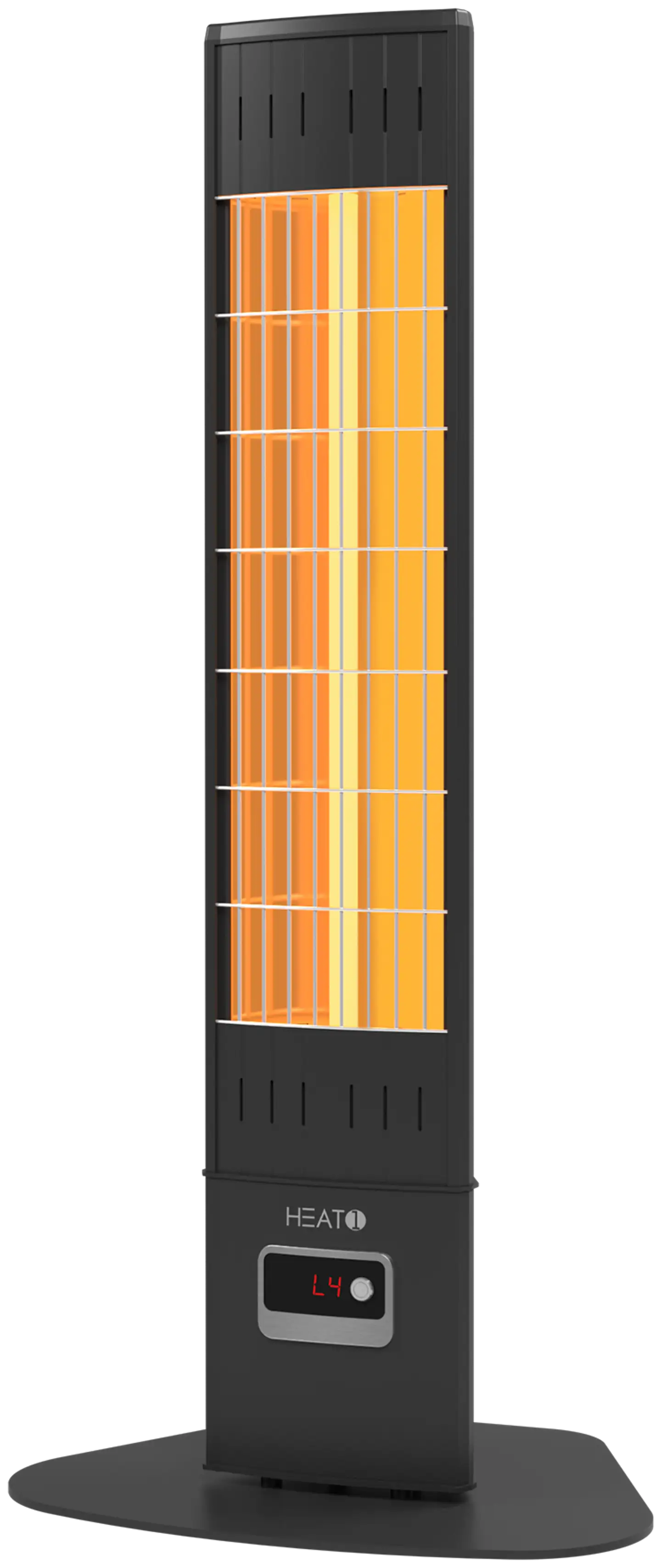 HEAT1 ECO Terassilämmitin Pro-line lattiamalli 2300W kaukosäätimellä, musta - 1