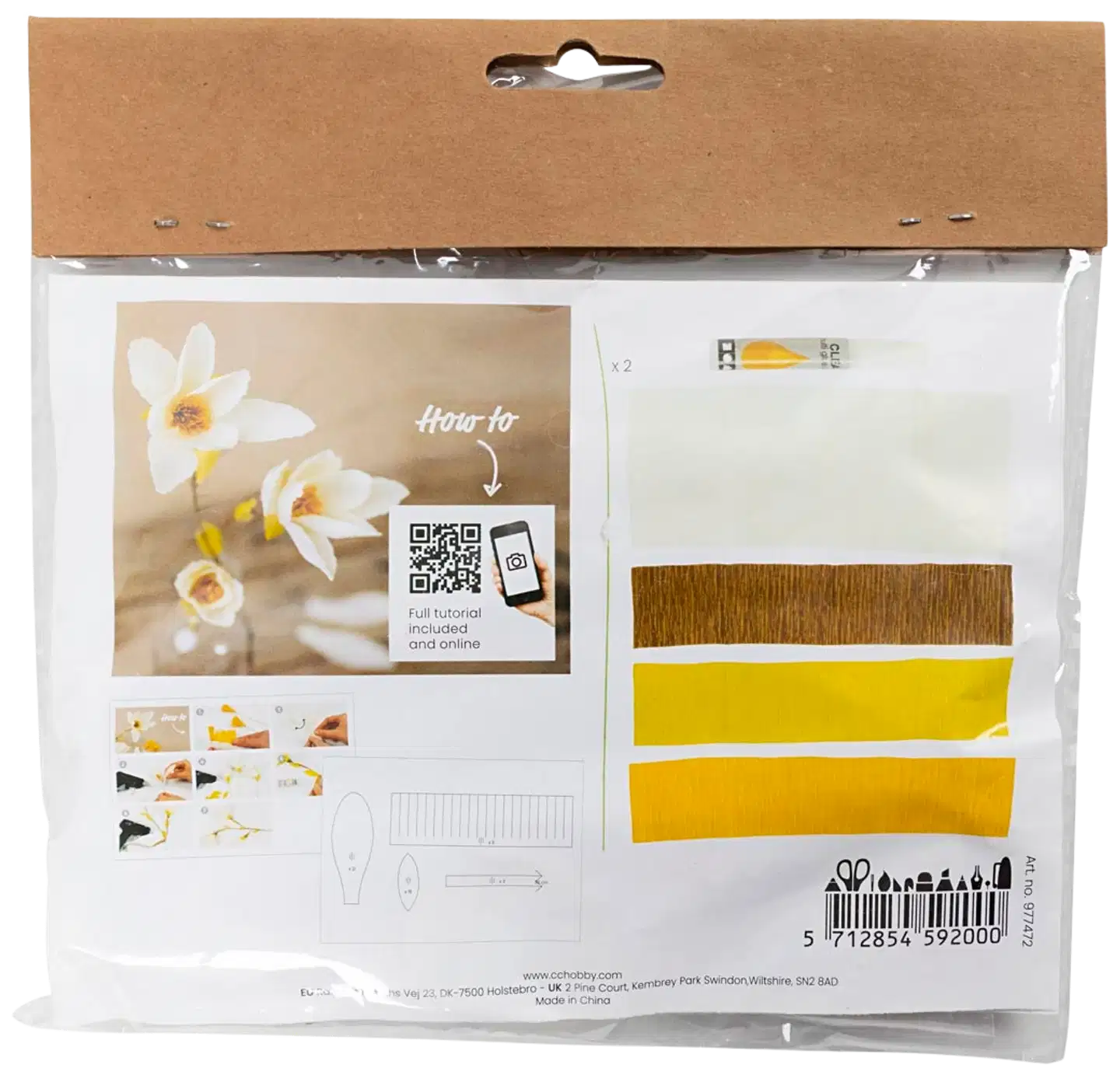 Creativ Company askartelusetti  kreppipaperi magnolia - 2