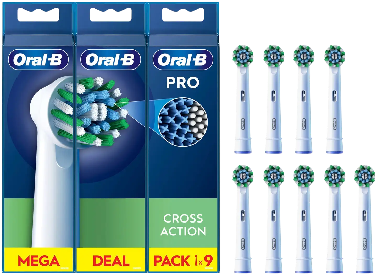 Oral-B Vaihtoharja CrossAction 3+3+3kpl - 1