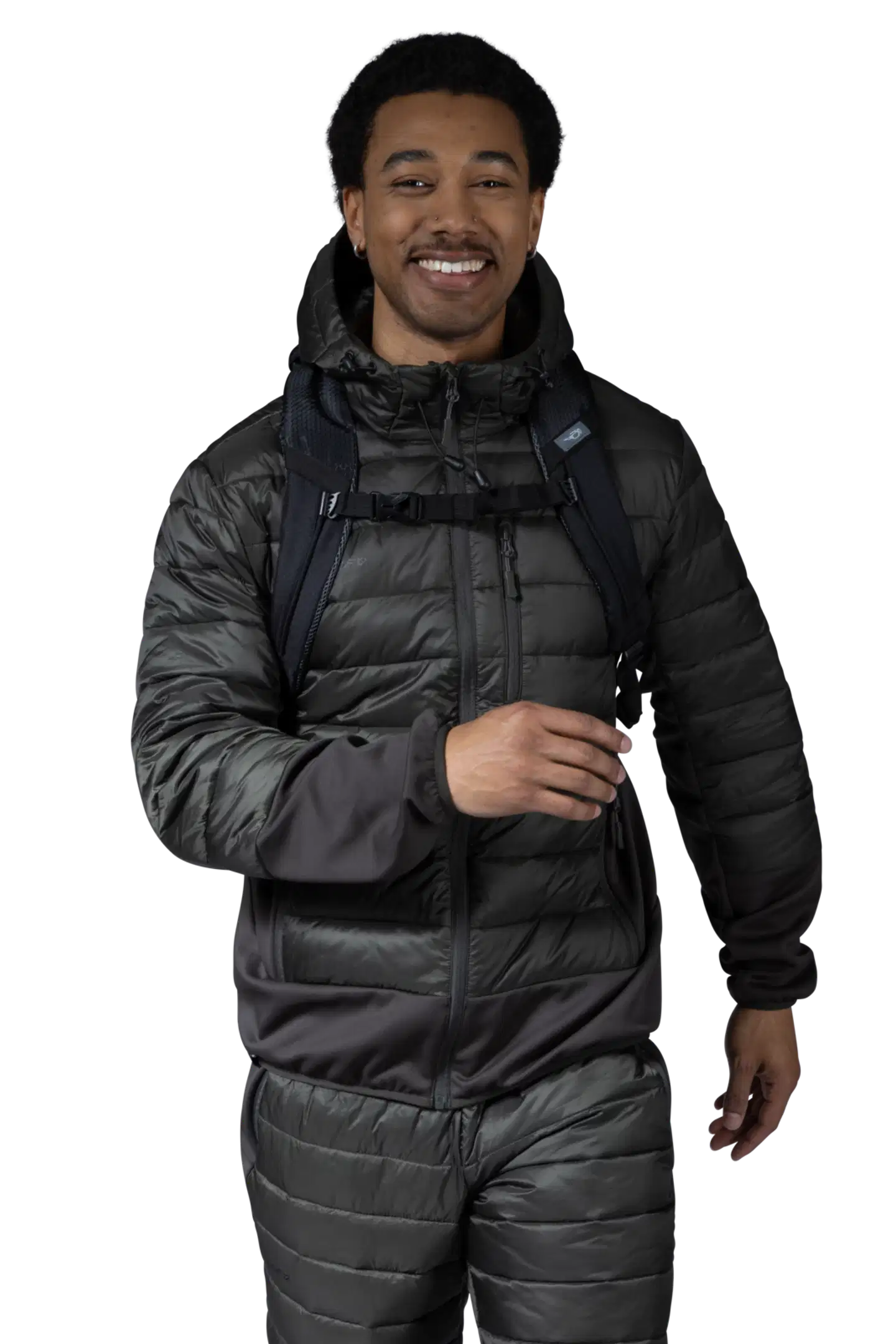 Luode12 miesten retkeily- ja ulkoiluhousut 204L112653 - dark dull gray - 6