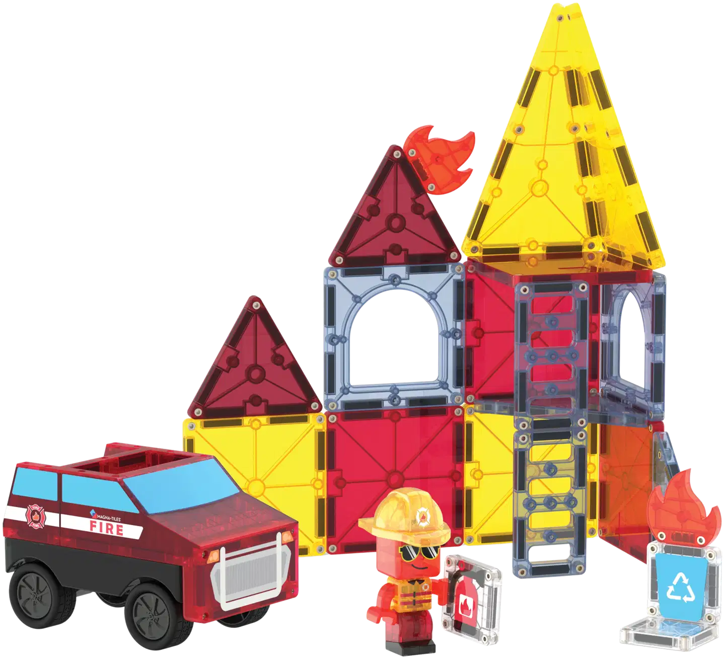 Magna-Tiles palo- ja pelastusasema 27 osaa - 1