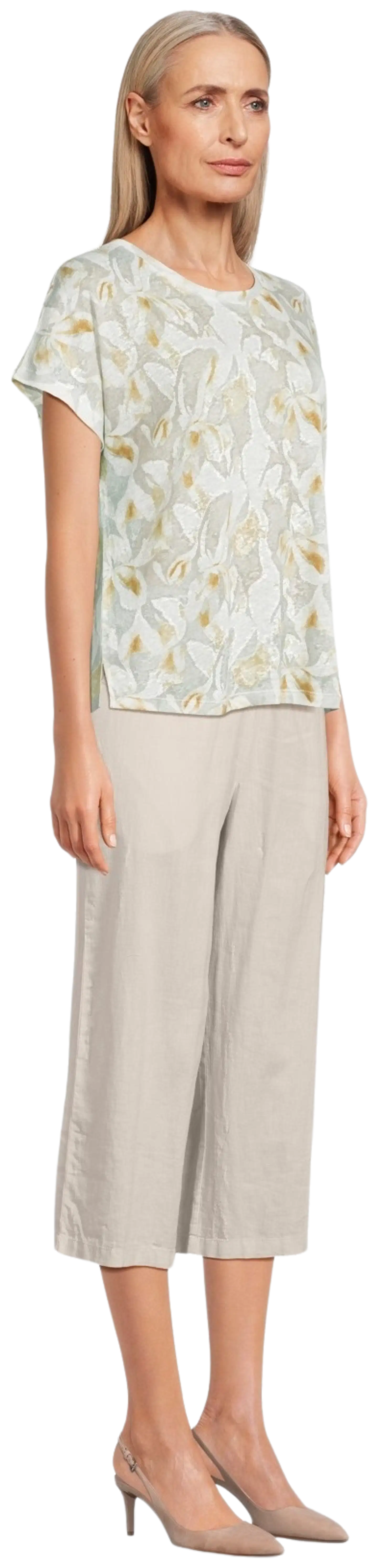 London Fog naisten culottes-housut pellavasekoitetta 222L261708 - irish cream - 4