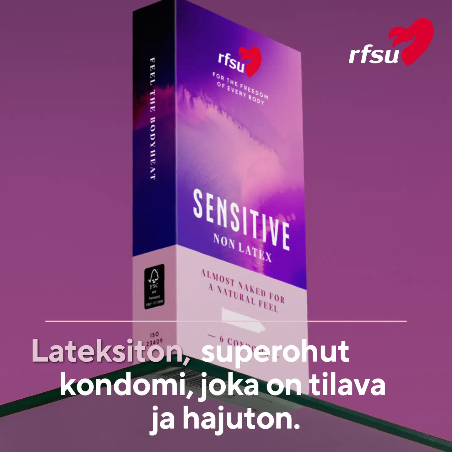 RFSU So Sensitive 6kpl superohut kehon lämpöä välittävä lateksiton kondomi - 2