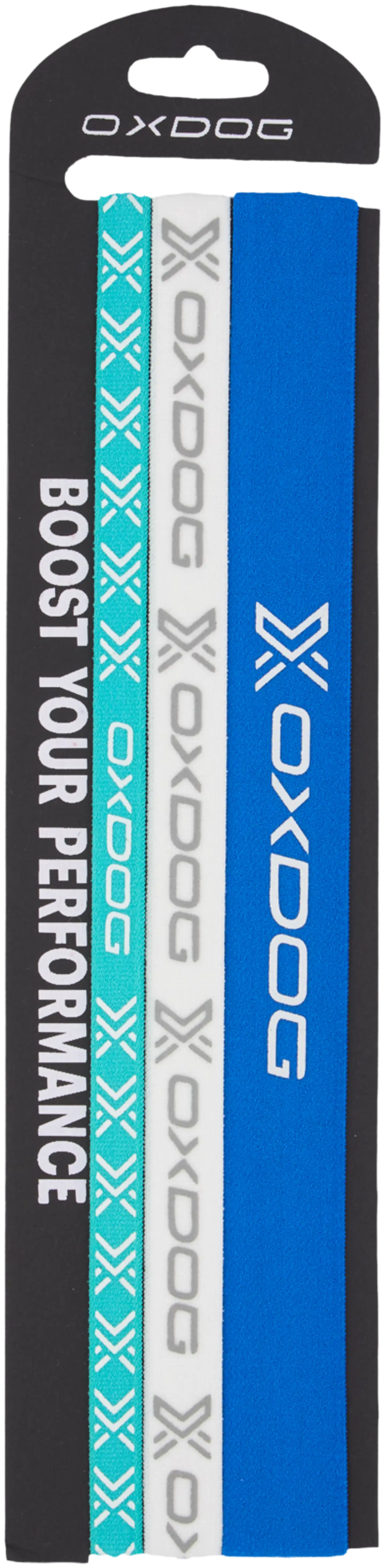 Oxdog process hairband 3 pack white/turquoise/royal blue pääpanta