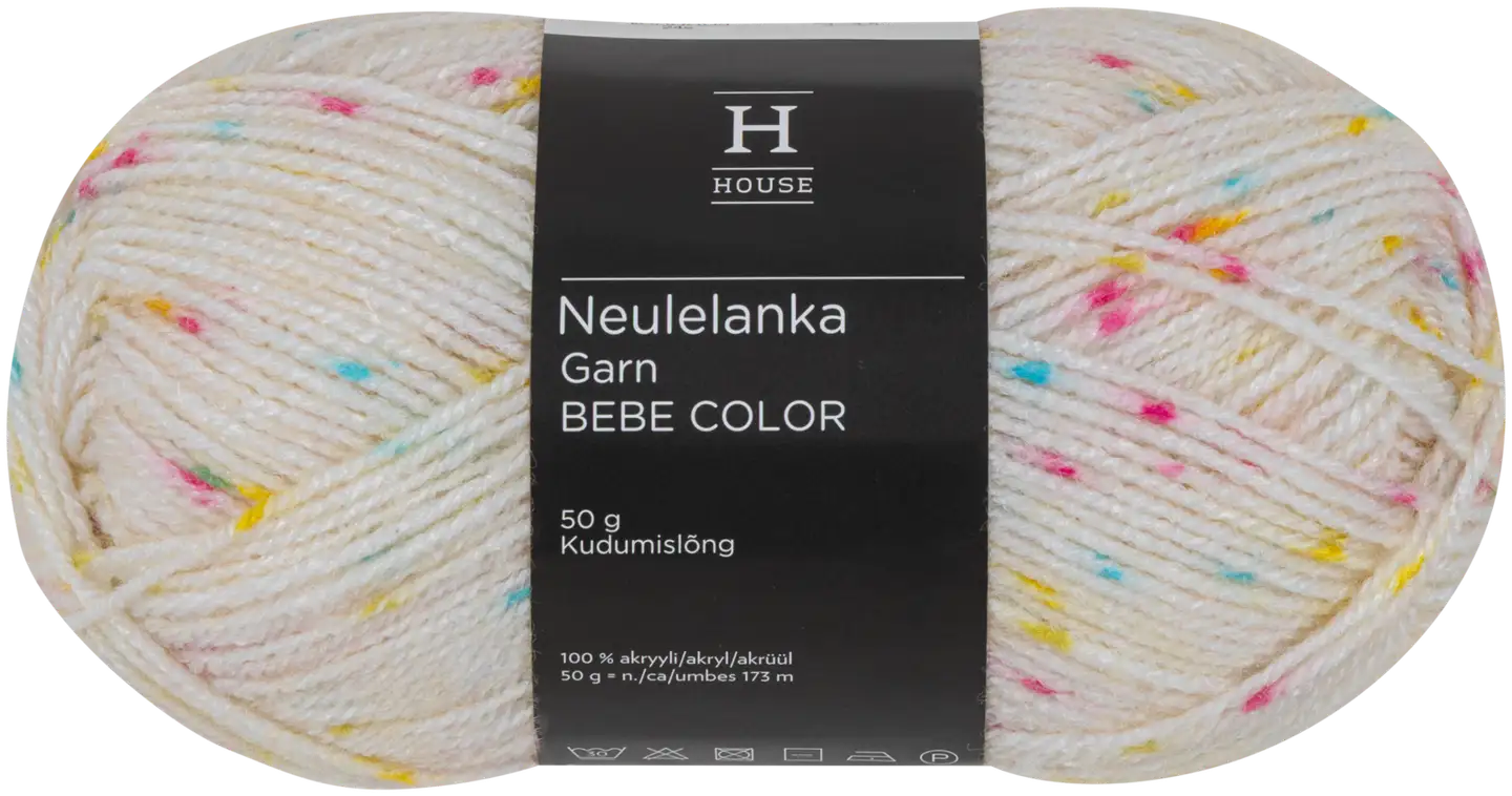 House lanka Bebe Color 50 g sateenkaari, valkoinen