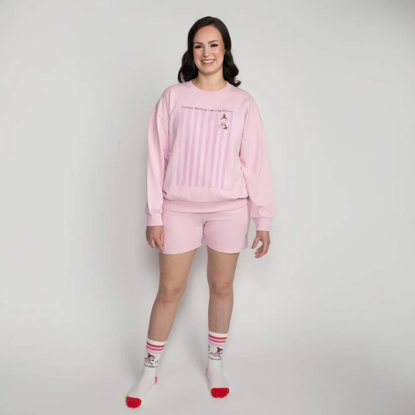 Muumi naisten collegepaita Little things 591144 - Roosa - 3