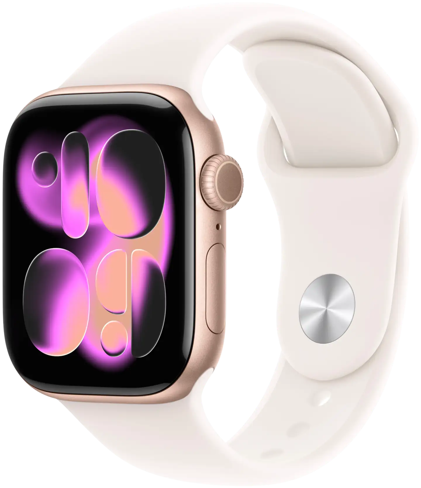 Apple Watch Series 11 GPS 46mm ruusukultainen alumiinikotelo, light blush sport ranneke - M/L - MEV74QN/A - 2