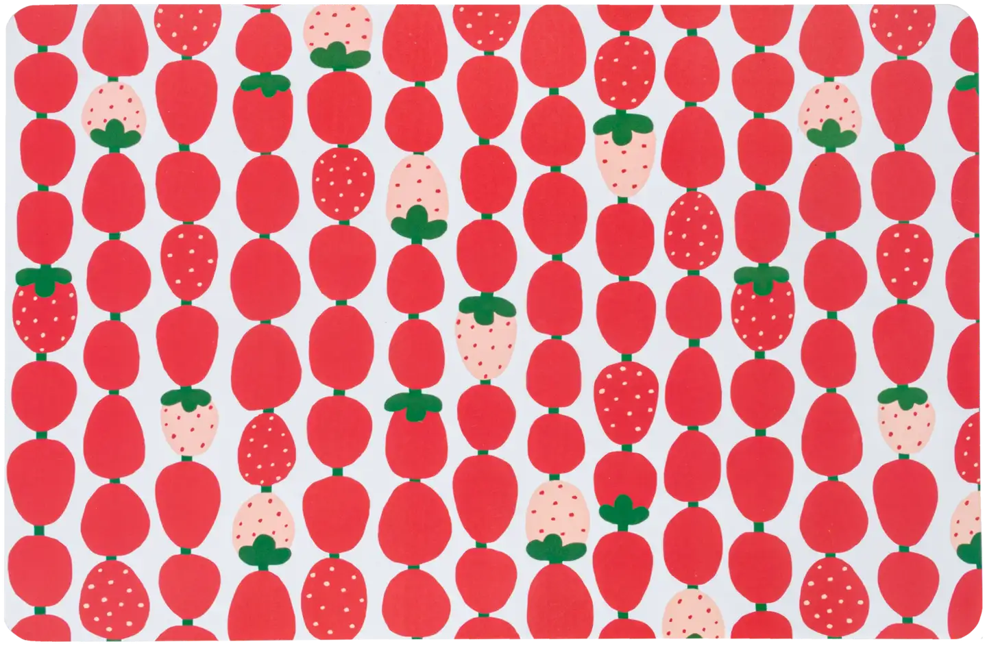 House muovitabletti Strawberry 4 kpl 28x43,5 cm punainen PatternLab - 1