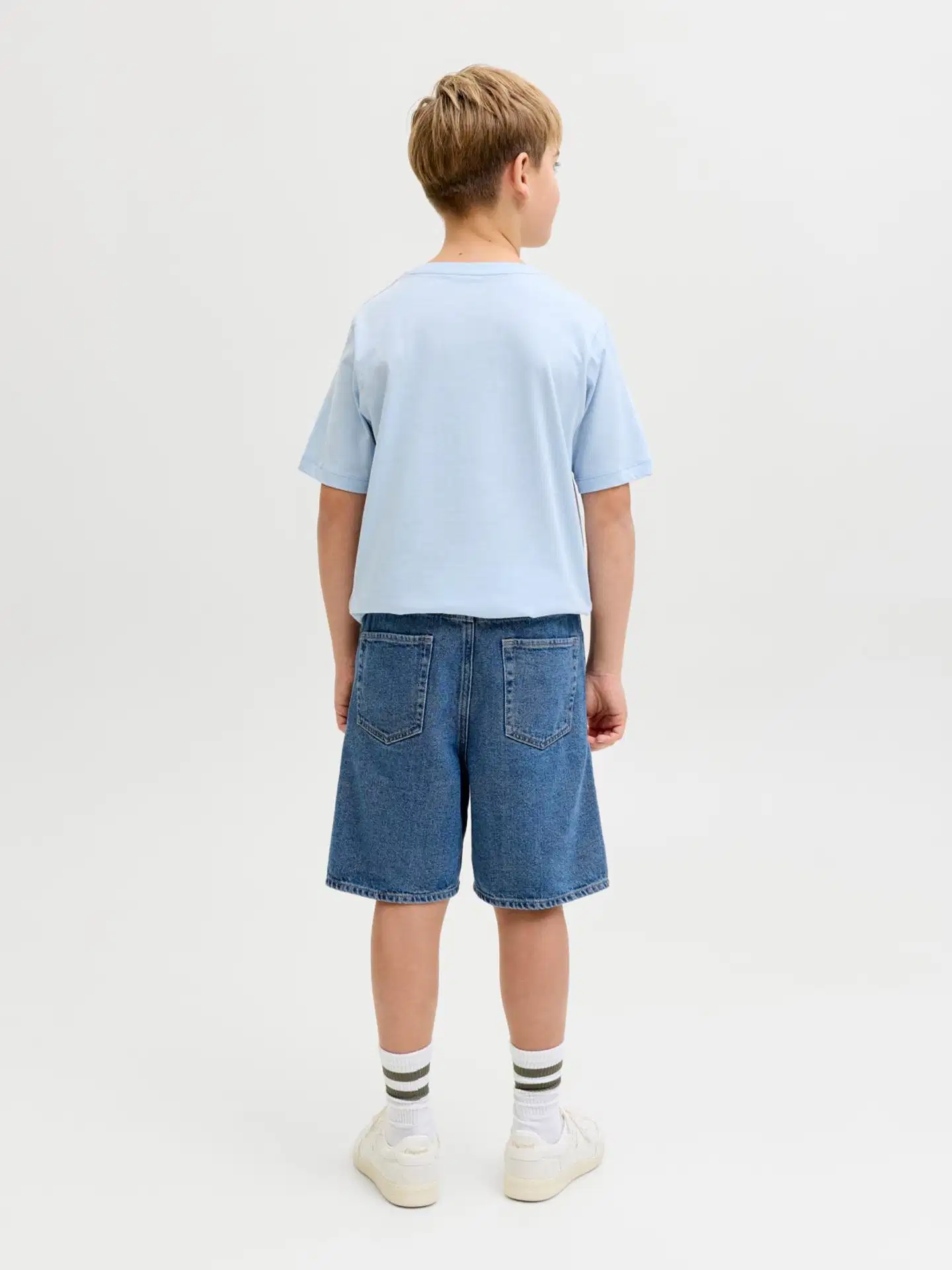 JJ REBEL JUNIOR lasten farkkushortsit - Blue denim - 5