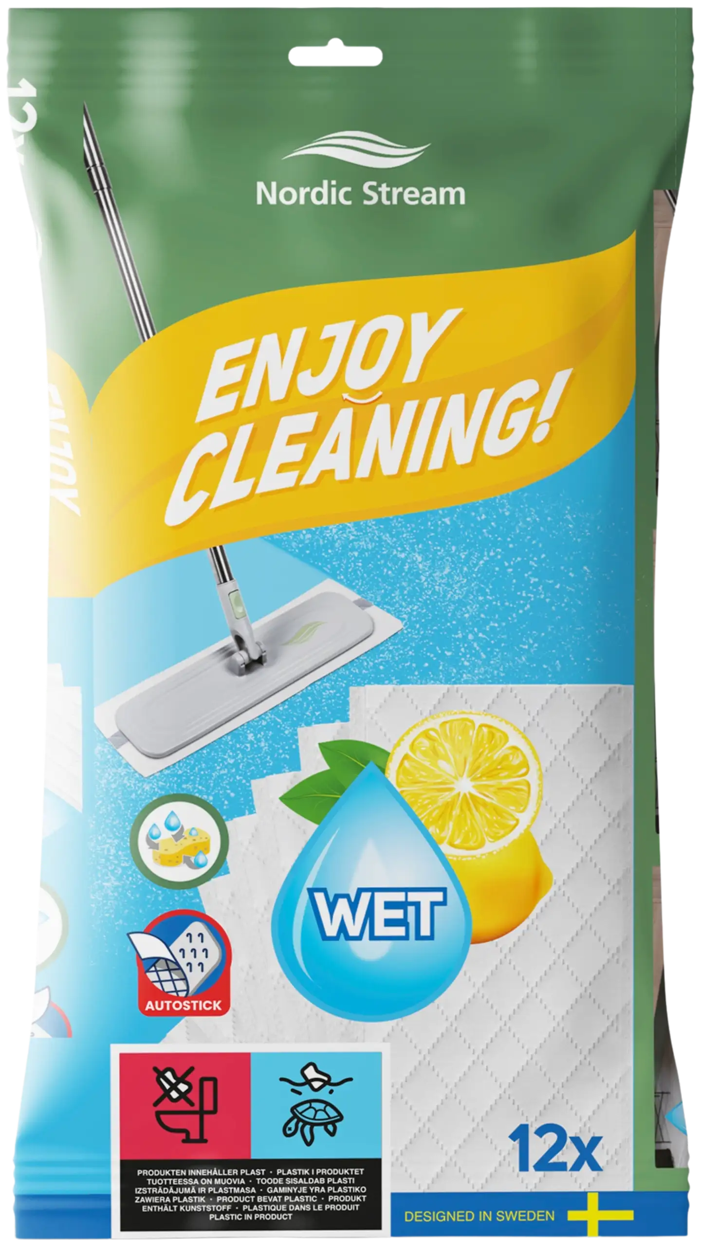 Streamy märkä kertakäyttöinen - 12 kpl - 2