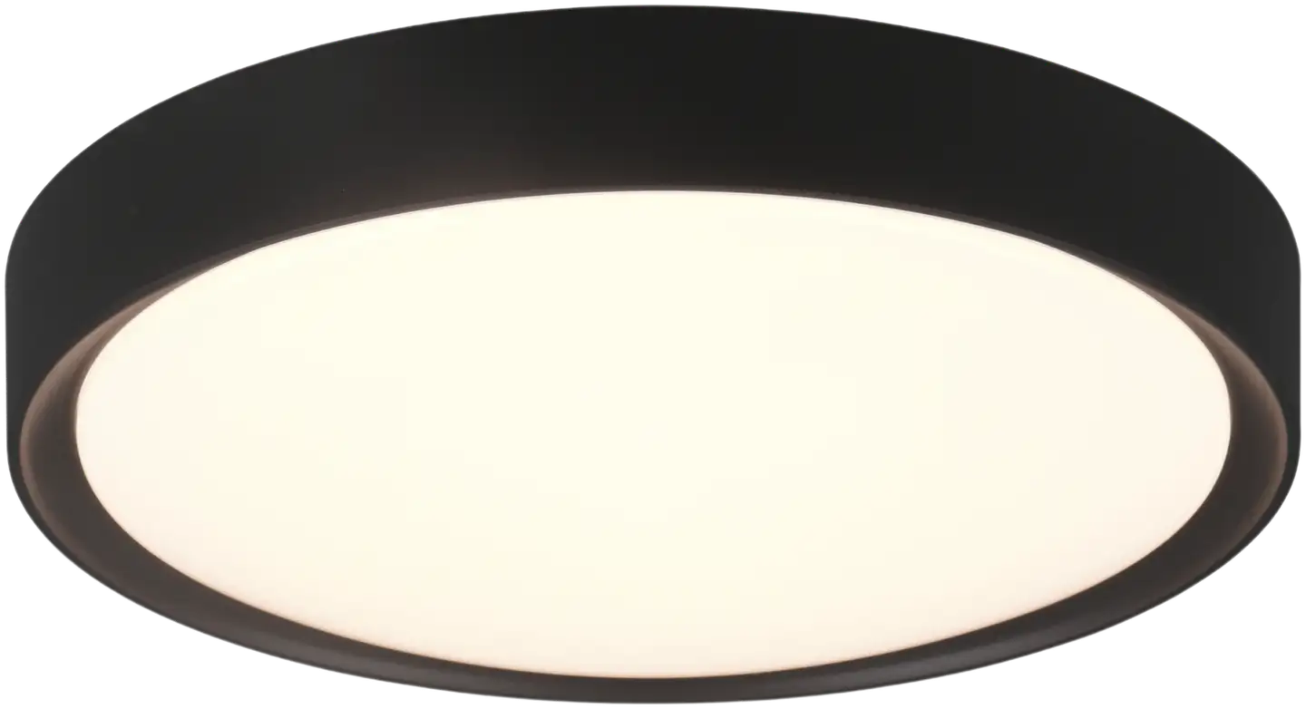 Trio LED-kylpyhuoneplafondi Clarimo 33 cm mattamusta - 1