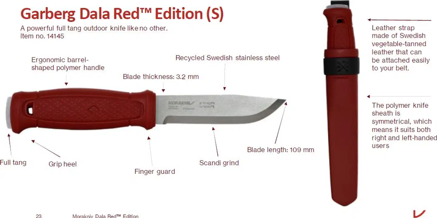 Morakniv puukko Garberg Polymer full-tang Dala Red 14145 - 4