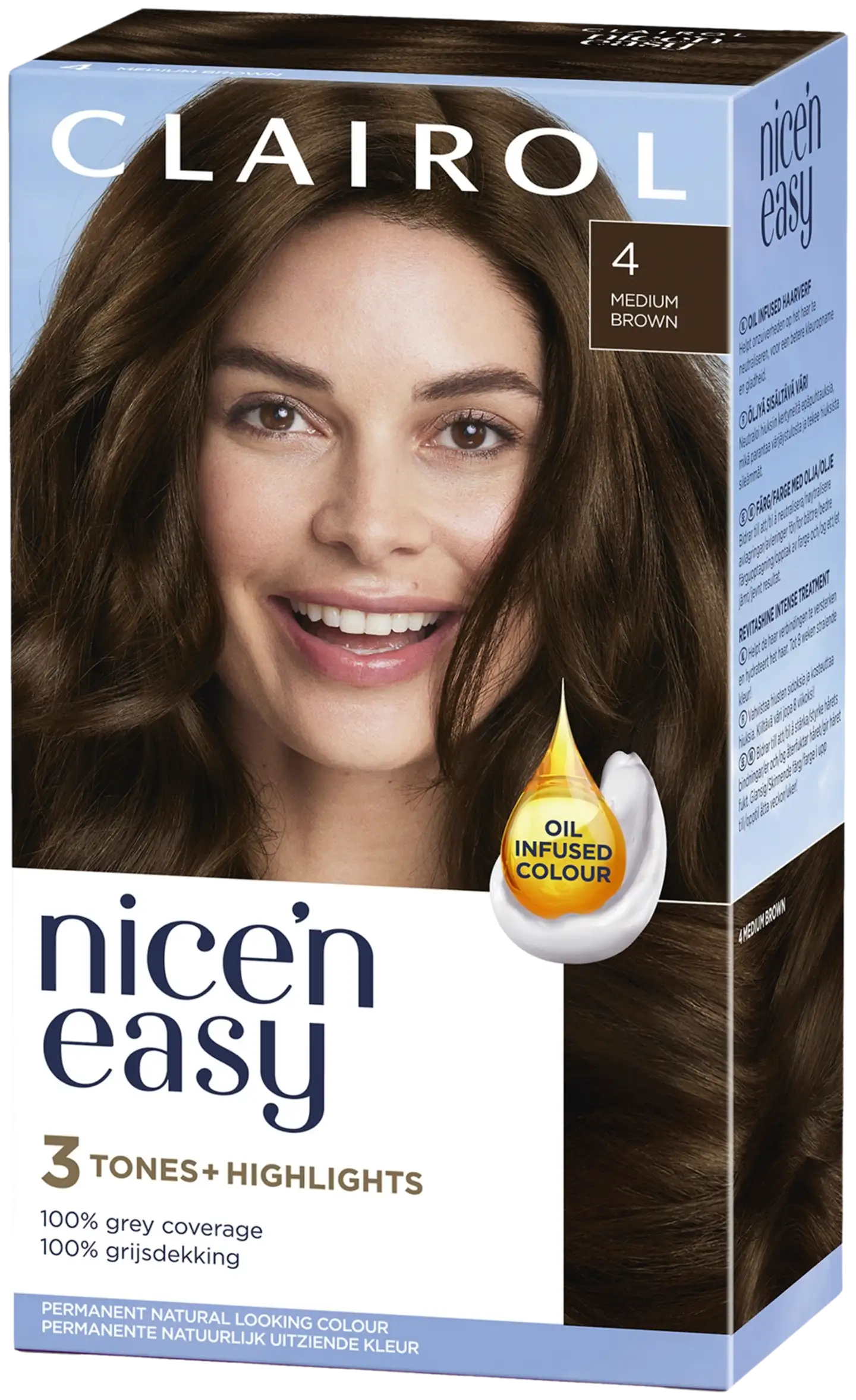 Clairol Nice´n Easy kestoväri 4 keskiruskea