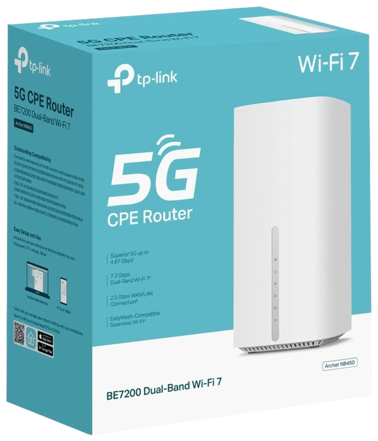 TP-Link NB450 5G BE7200 Wifi 7 reititin - 4