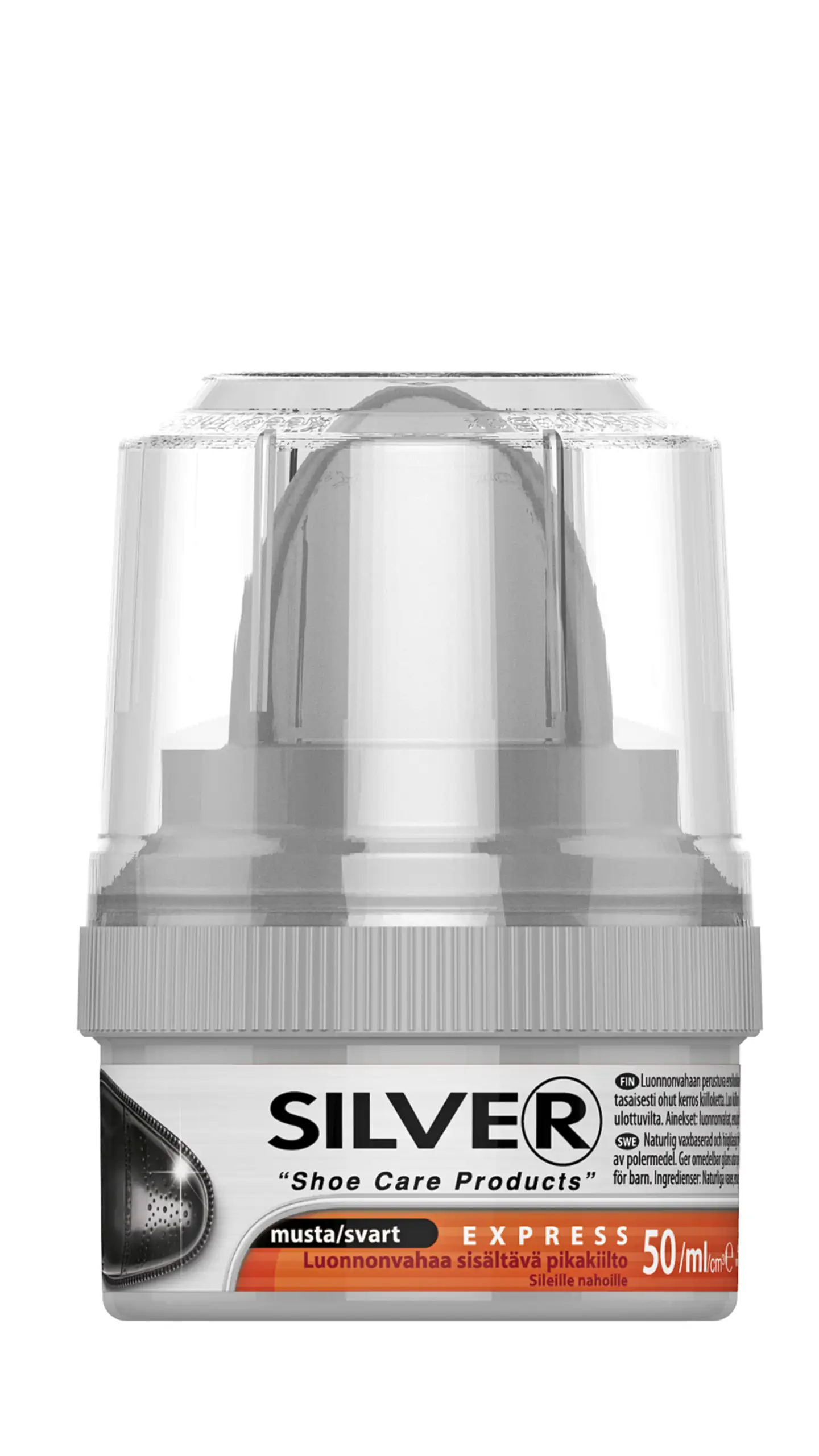 Silver 50ml pikakiilloke kengille musta