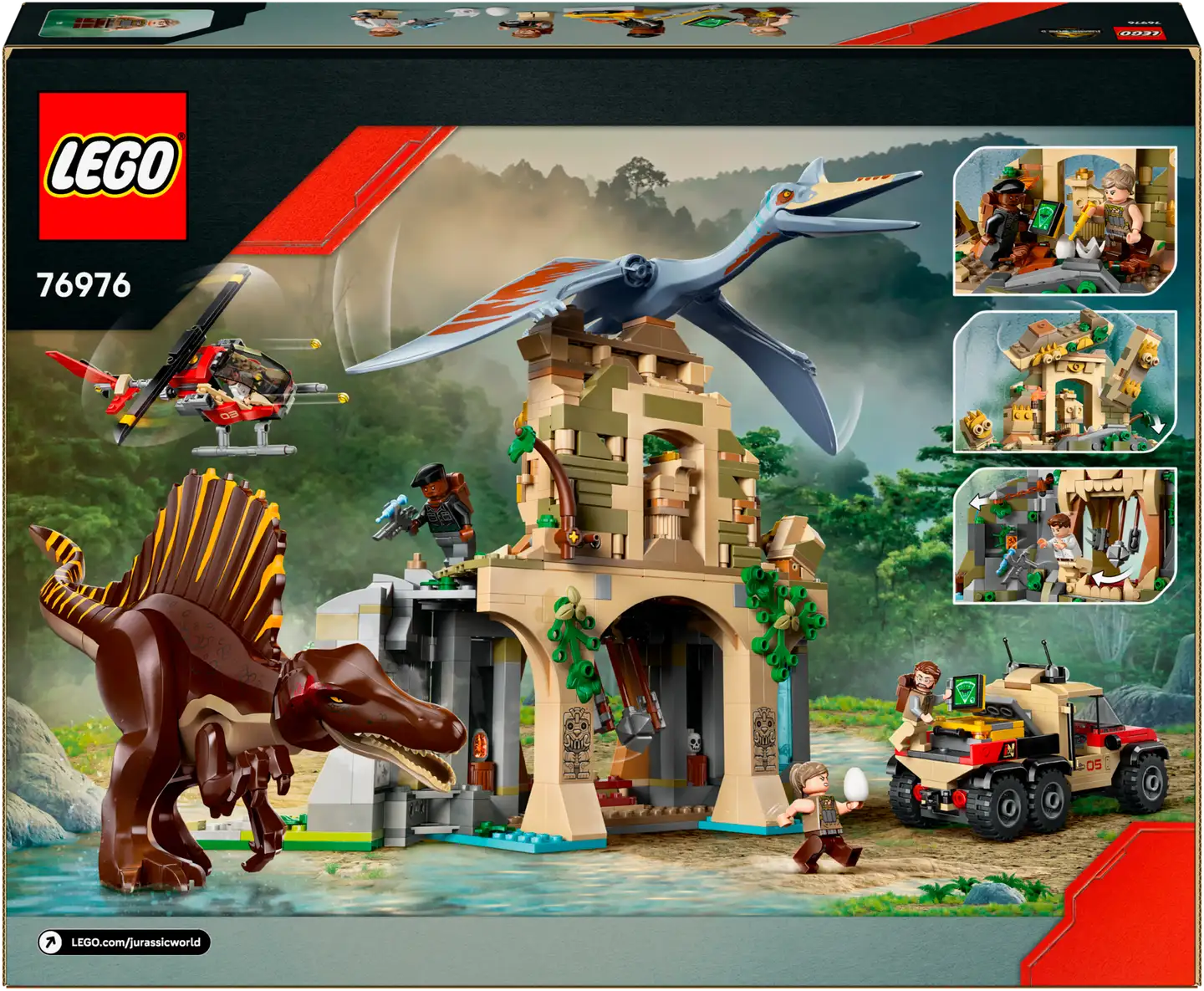 LEGO® Jurassic World Spinosauruksen ja Quetzalcoatlusin pako lentäen 76976 - 3