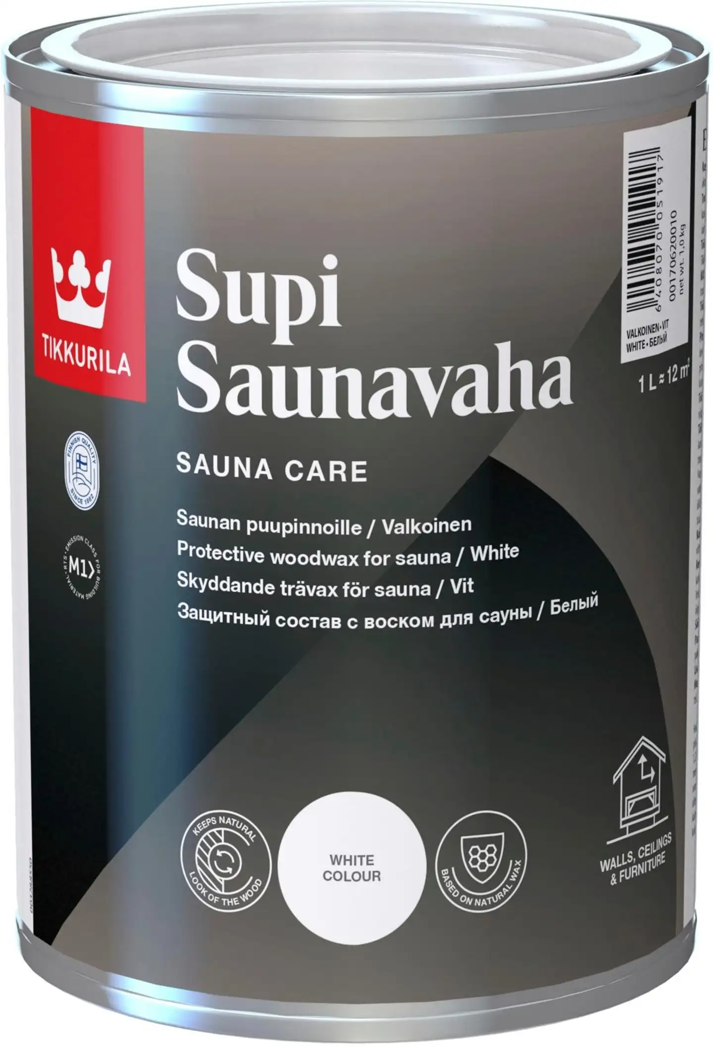 Tikkurila Supi saunavaha 1l valkoinen