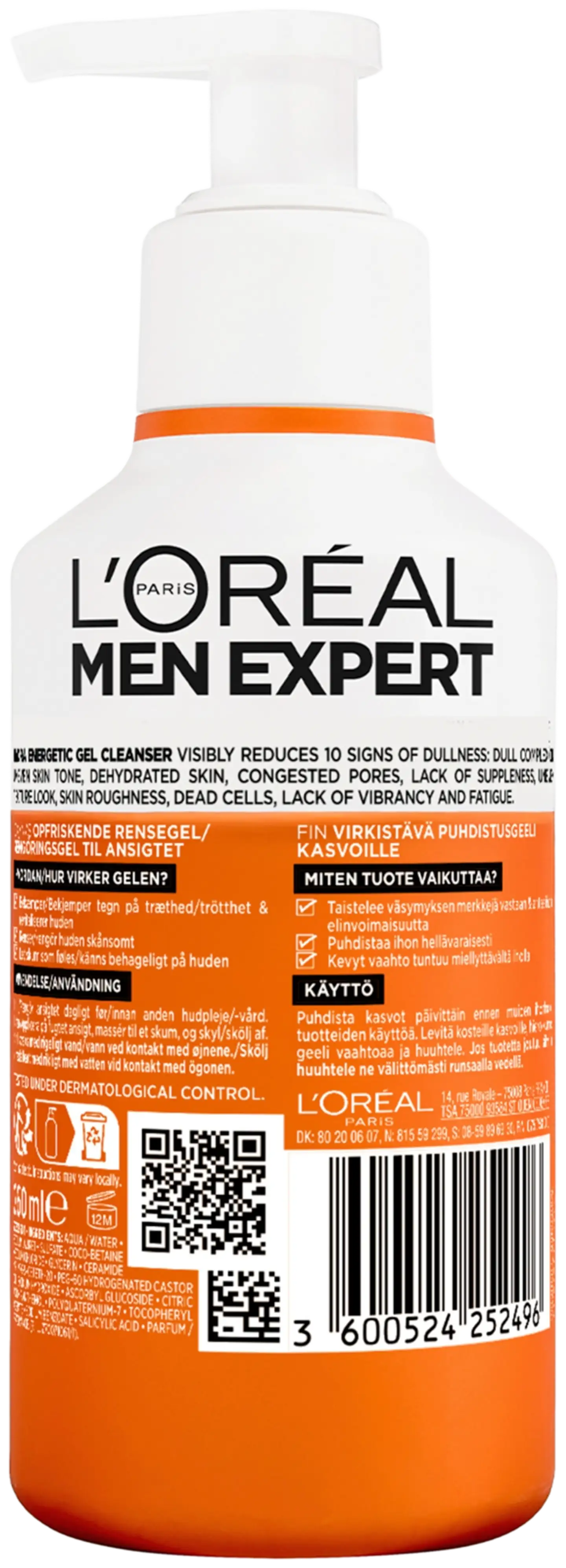 L'Oréal Paris Men Expert Hydra Energetic virkistävä puhdistusgeeli kasvoille 260 ml - 2