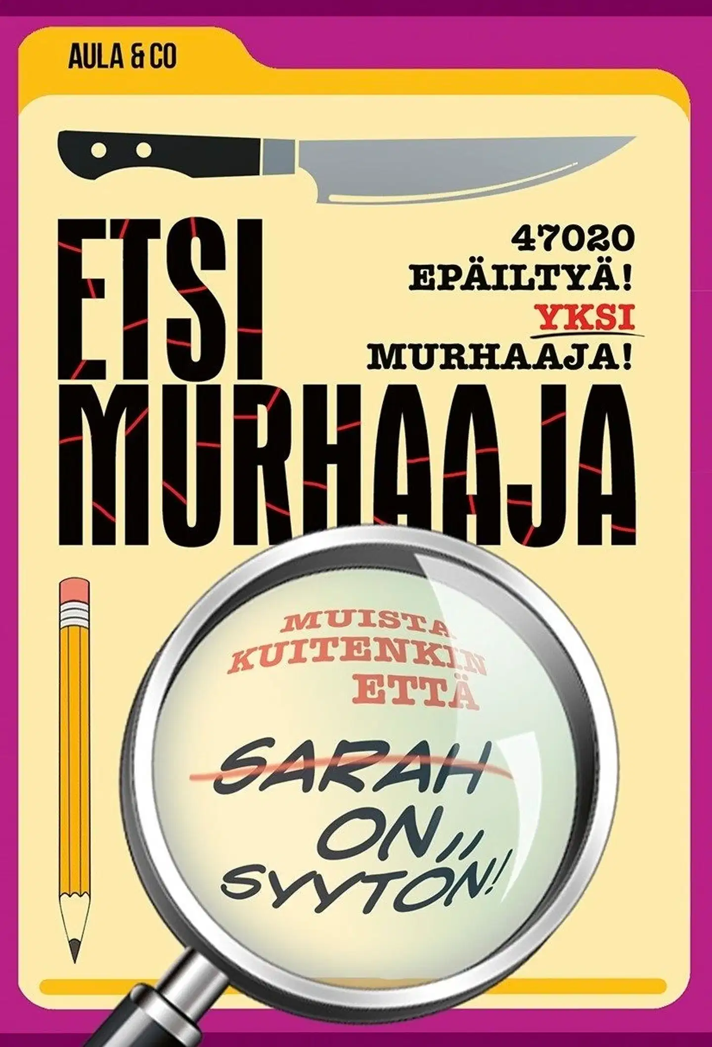 Etsi murhaaja. Sarah on syytön - Tehtäväkirja