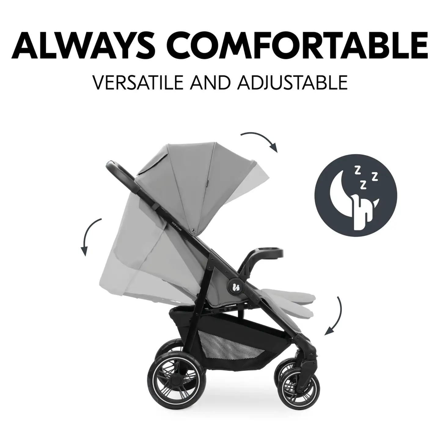 Hauck yhdistelmävaunut Shop N Care Travel Set 0-25 kg harmaa - 14