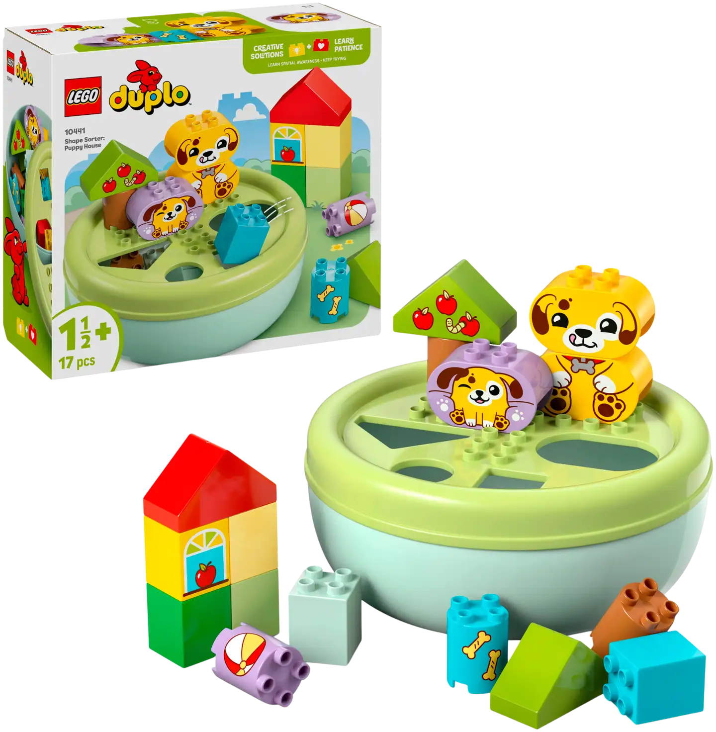 LEGO® DUPLO My First 10441 Opetellaan muotoja: Koiranpentujen talo - 1
