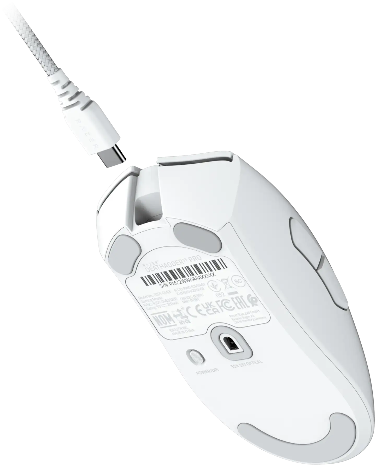 Razer Deathadder V3 Pro valkoinen langaton pelihiiri - 4