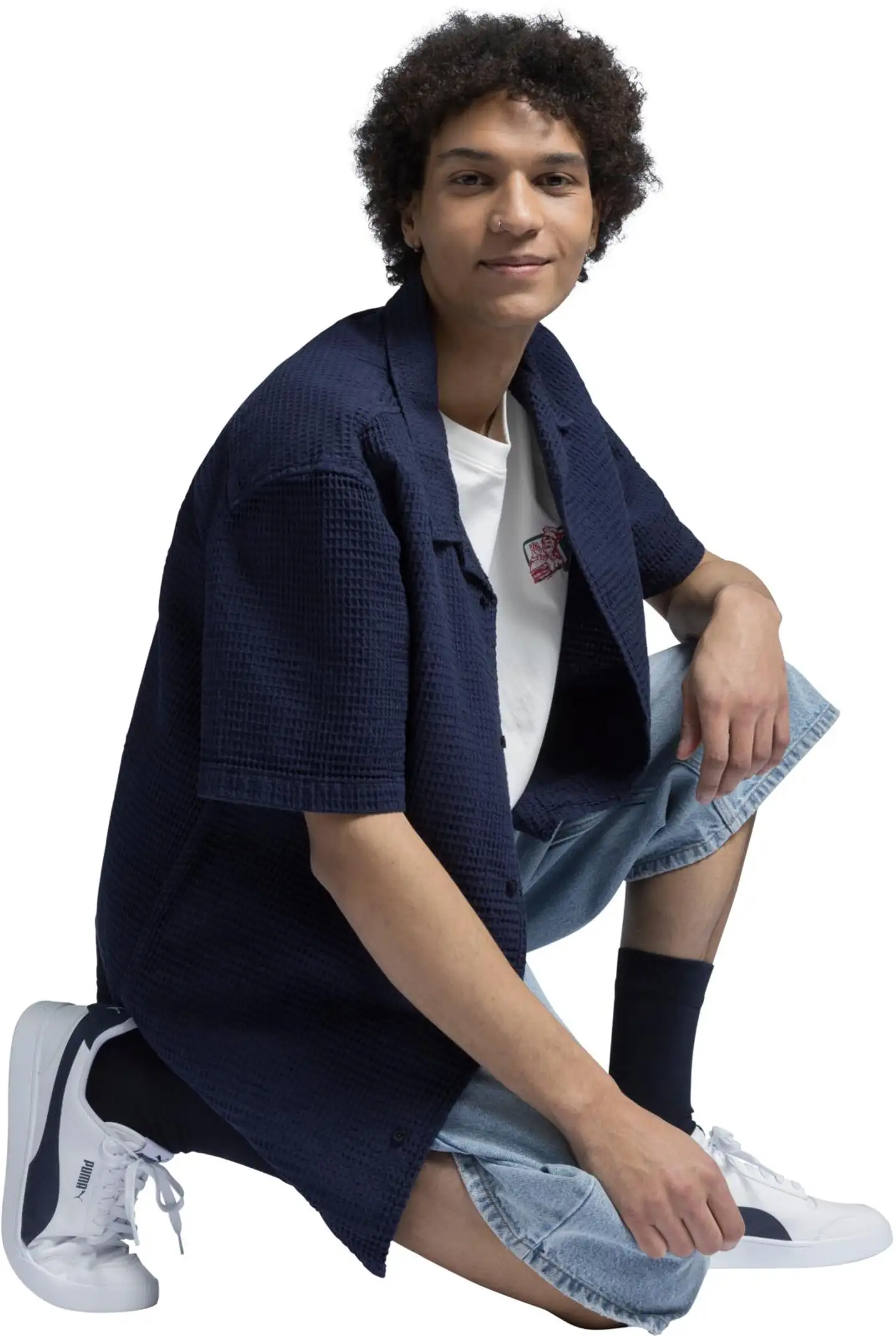 WKLY. miesten lyhythihainen paita 194W252509 - Navy Blazer - 12