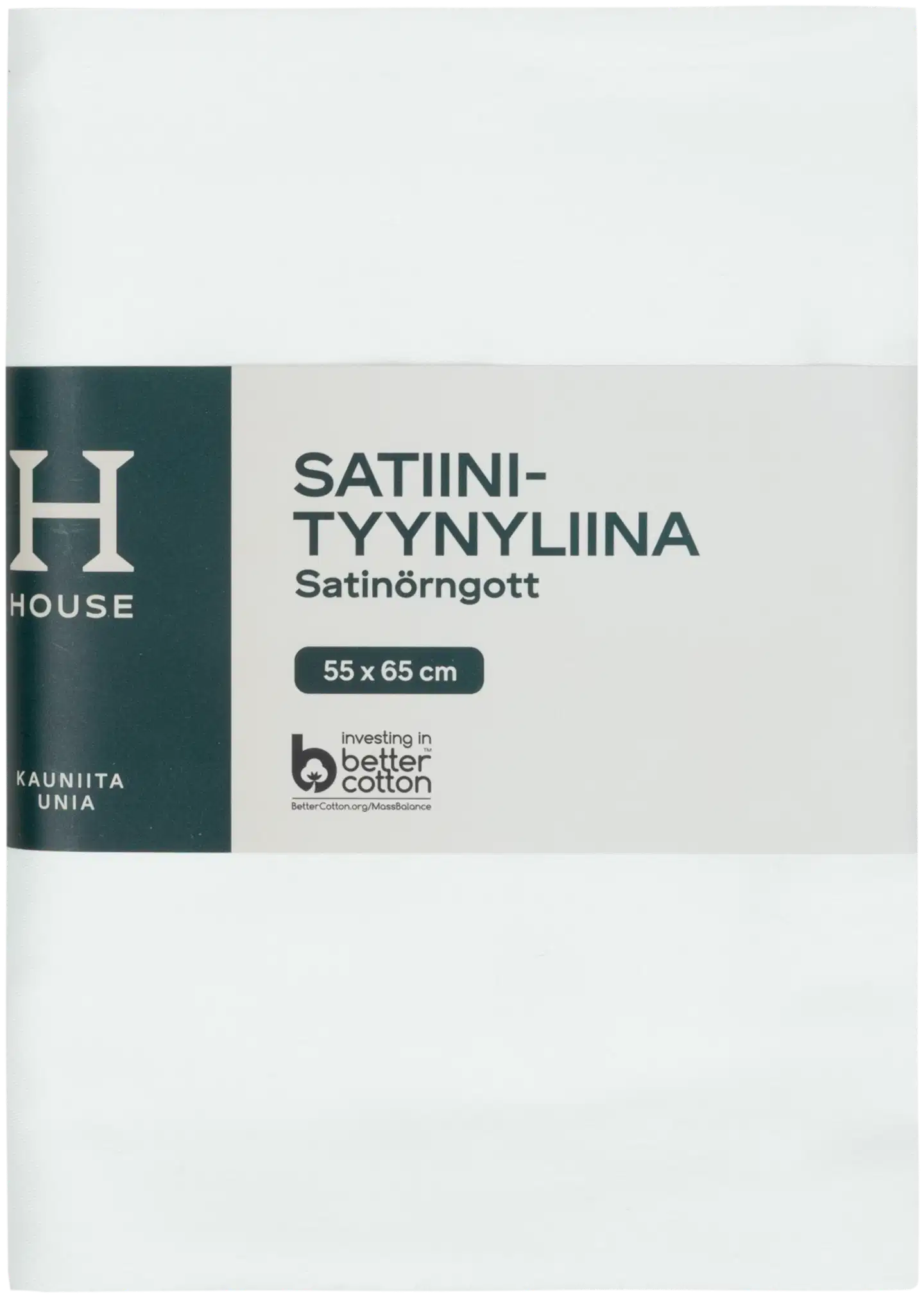 House satiinityynyliina 55x65 cm - White
