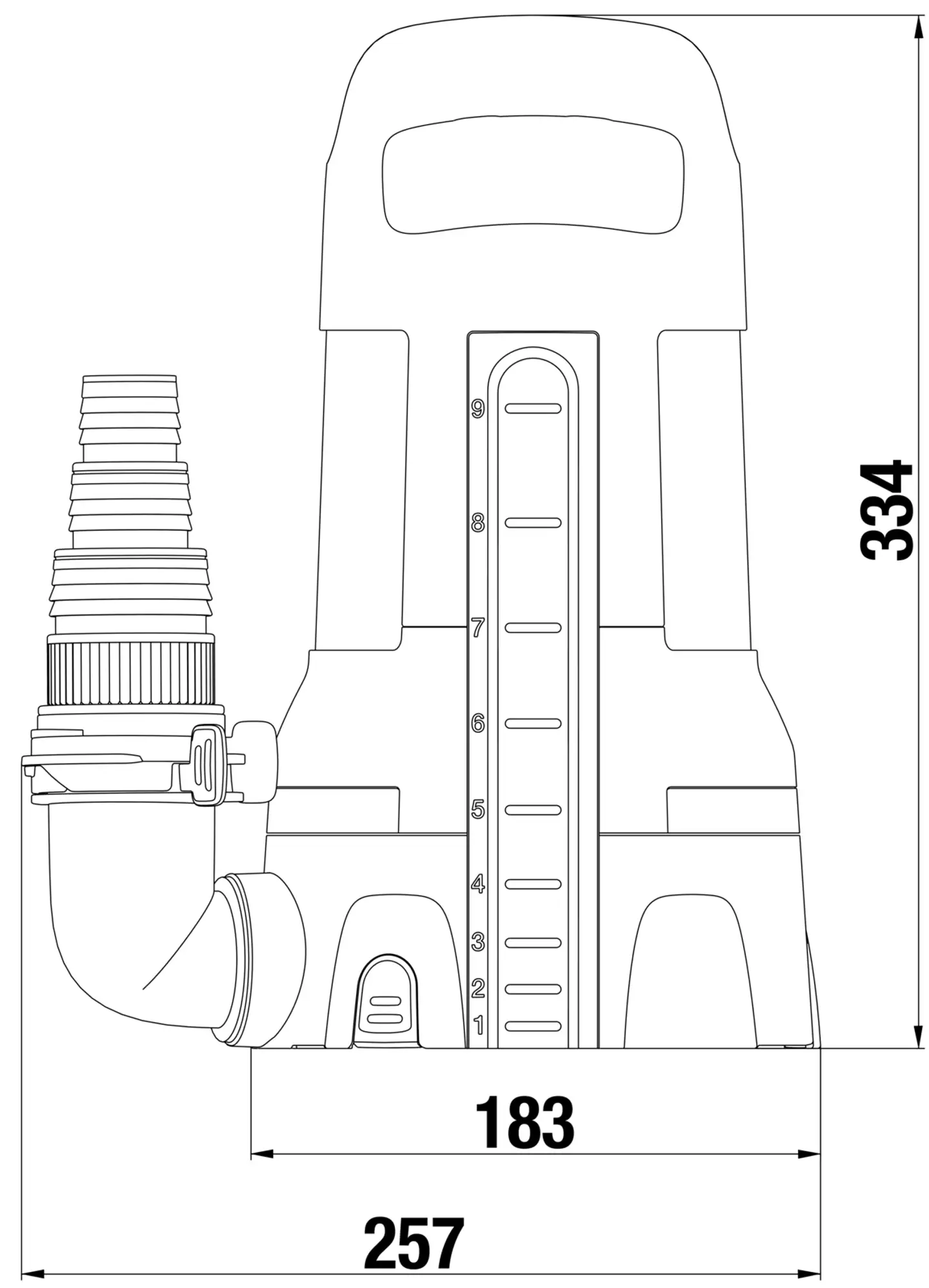 Clear Water Pump 17000 Aquasensor 750 W, 17 000l/h, 0,9 bar imukorkeus 1 mm - 5