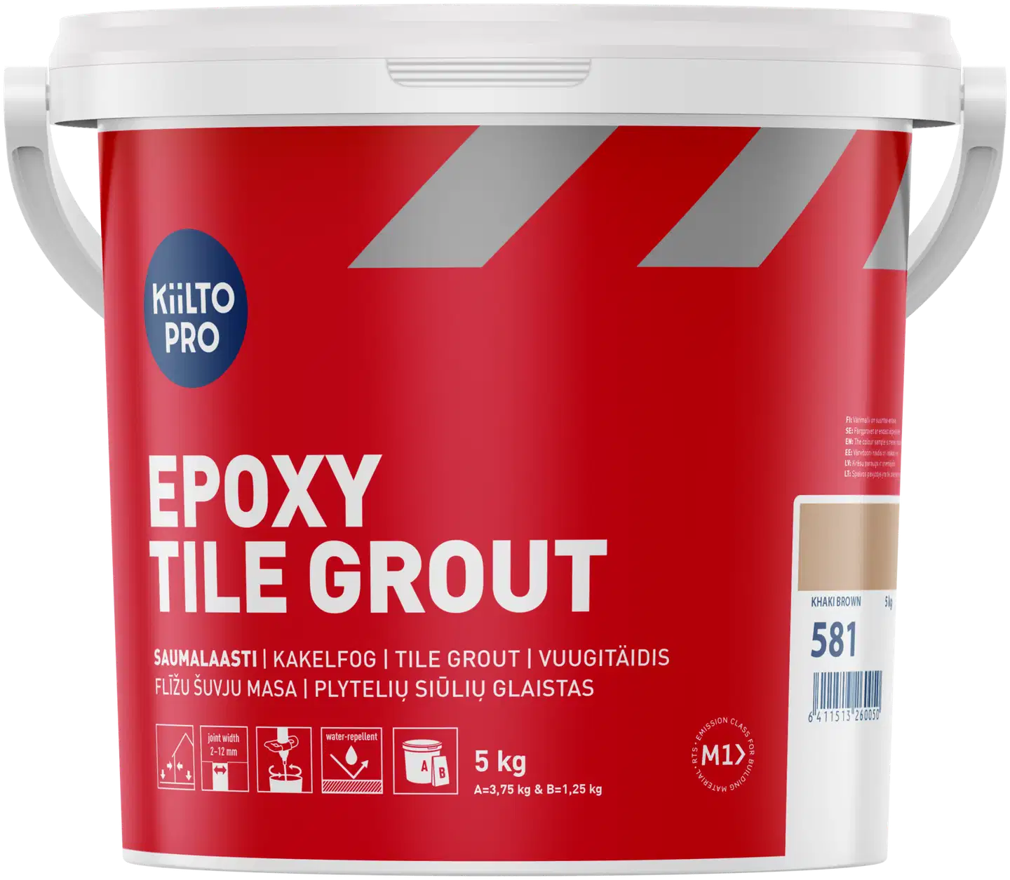 Kiilto Pro Epoxy Tile grout saumalaasti 581 khaki brown 5 kg