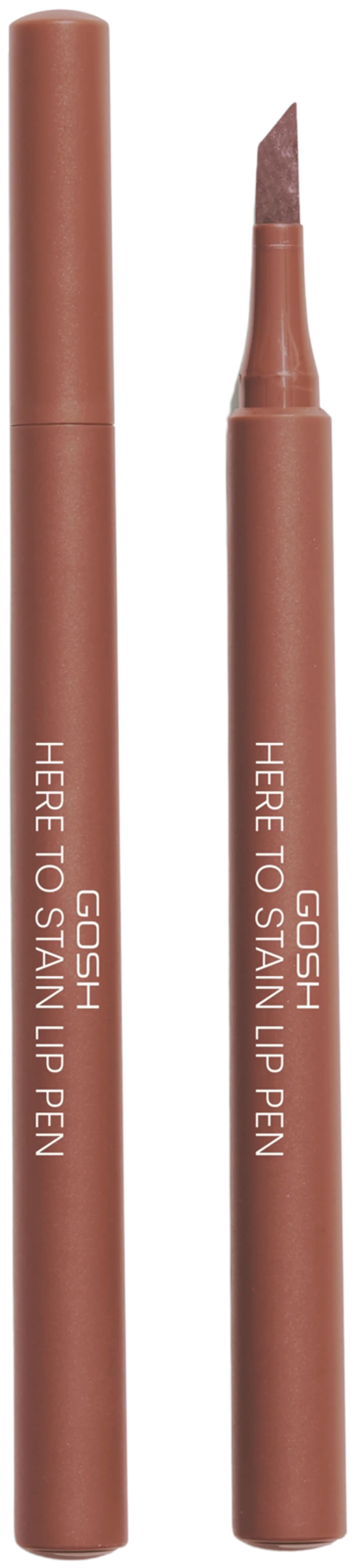 Gosh Here To Stain Lip Pen - Berry Stain 1ml huulikynä - Coffee Stain