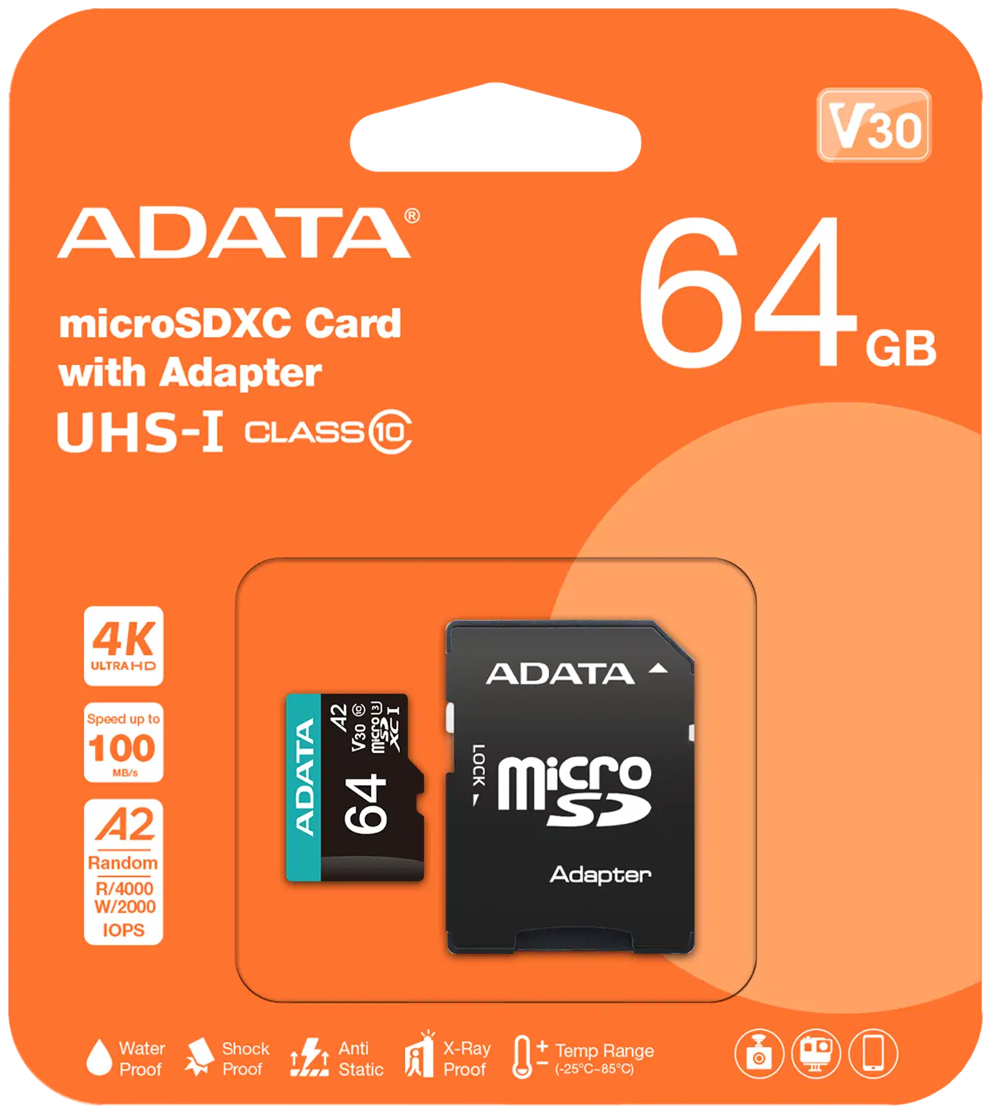 ADATA Premier Pro microSDXC -muistikortti, 64 GB - 2