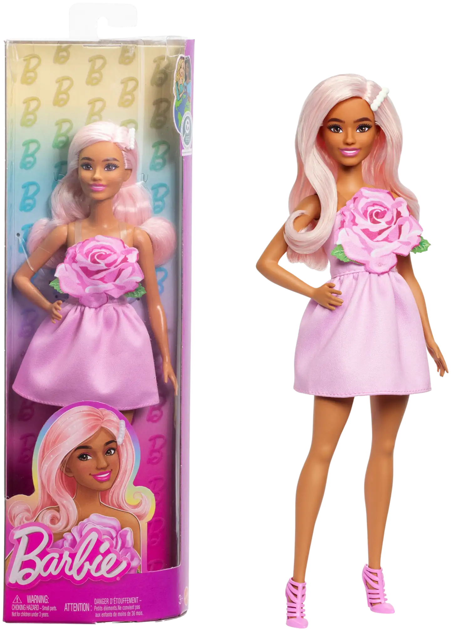 Barbie Fashionista Ruusumekossa - 1