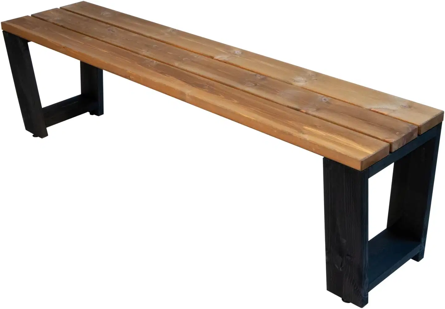 EcoFurn® Jussi penkki 160, mänty musta/ruskea öljytty osina