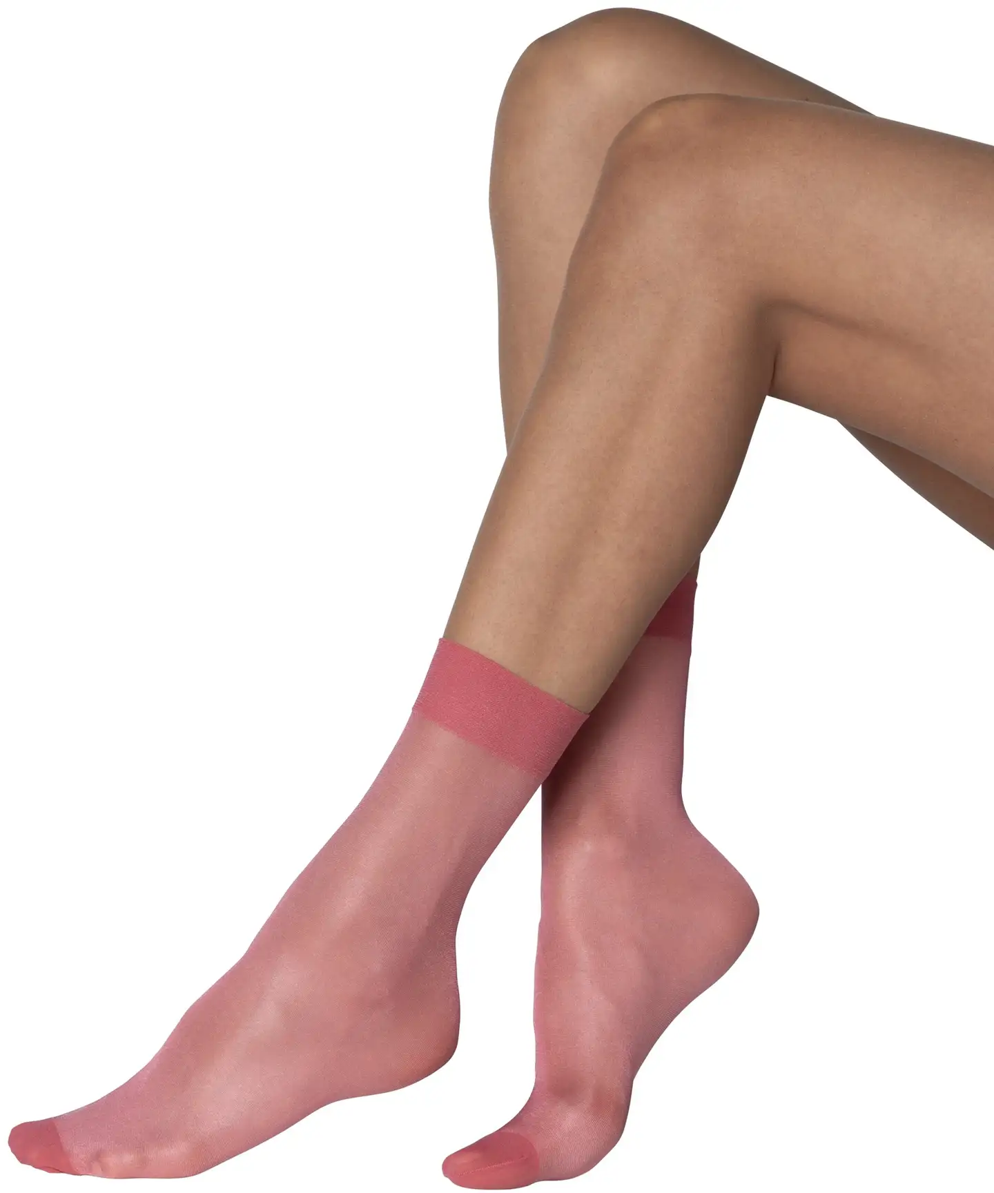 Norlyn naisten nilkkasukat Shiny 20den - Garnet Rose - 2