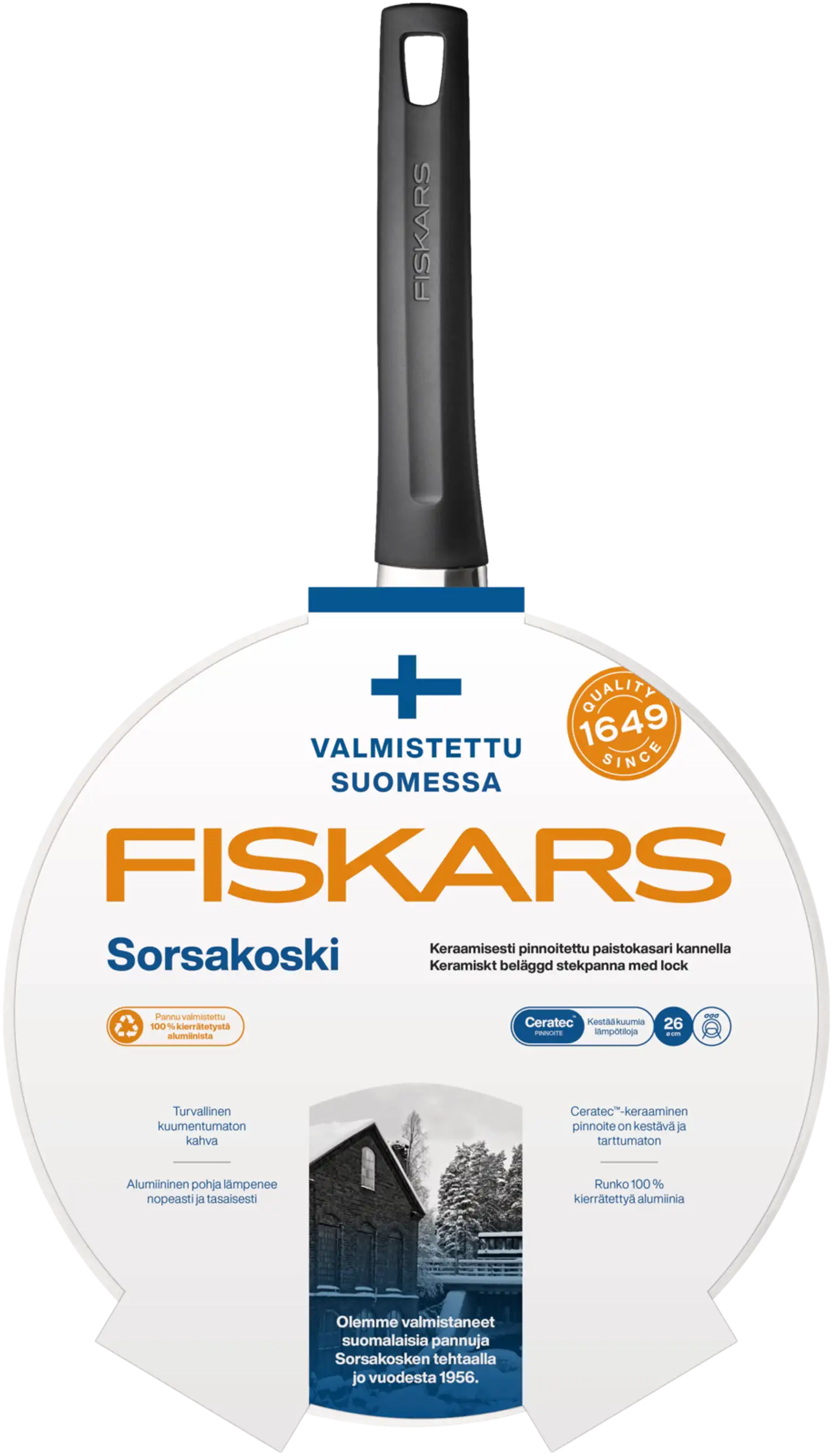 Fiskars Sorsakoski paistokasari 26 cm, keraaminen - 4