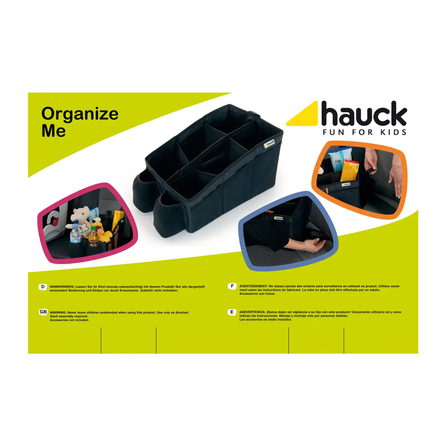 Hauck auton järjestelijä Organize Me musta - 4