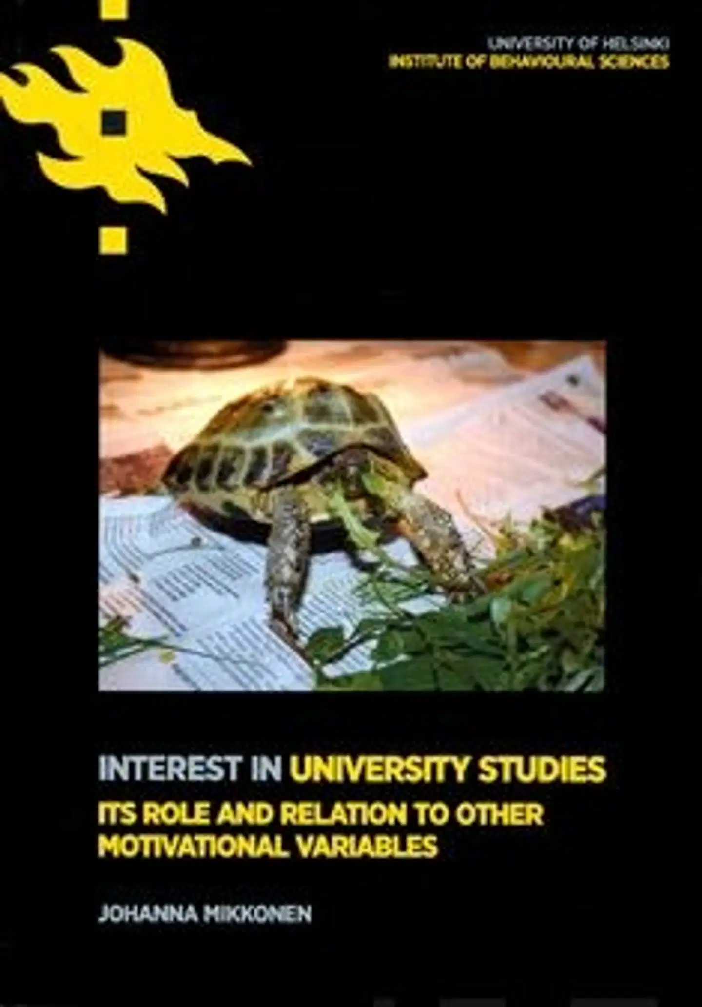 Mikkonen, Interest in university studies - Its role and relation to other motivational variables