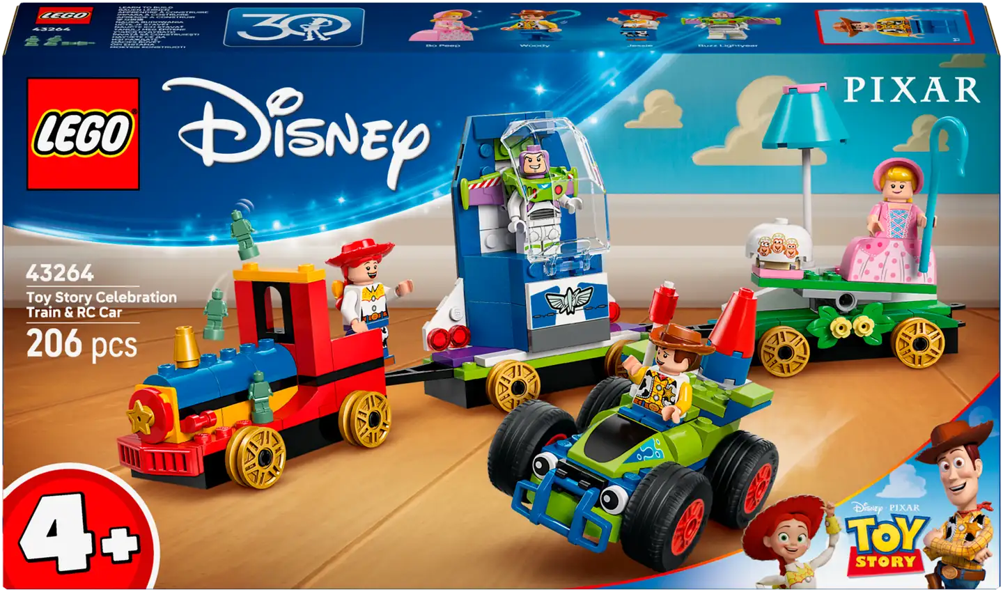 LEGO® Disney Pixar 43264 Toy Story -juhlavuoden juna ja radio-ohjattava auto - 2