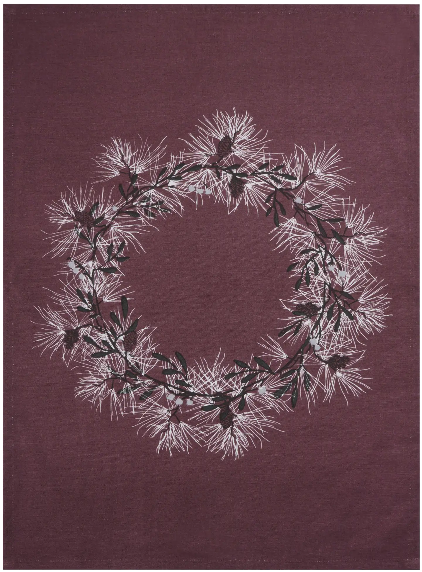 Luhta Home Keittiöpyyhe Kranssi 50X70 cm viininpunainen