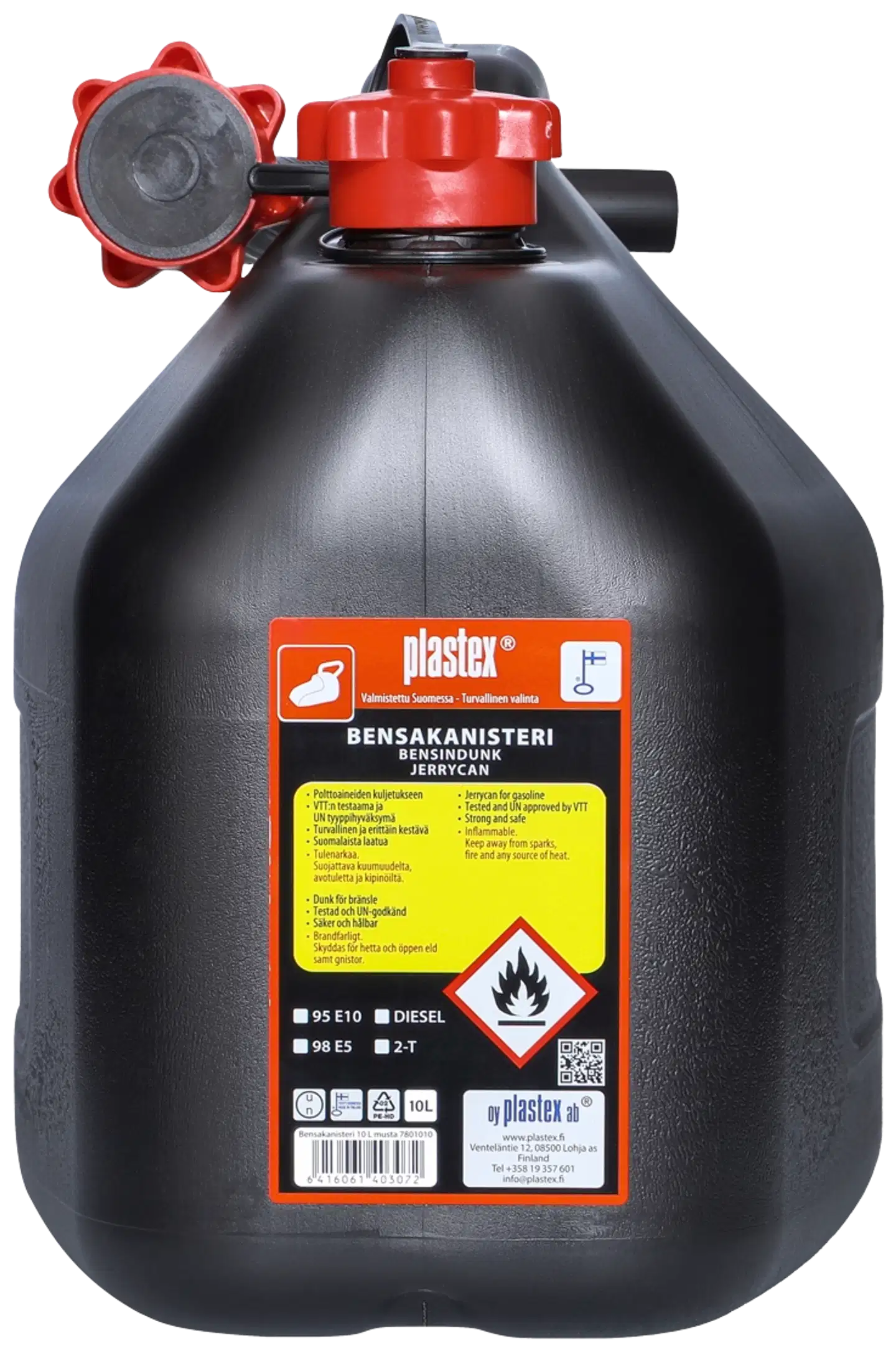 Plastex bensakanisteri 10L musta - 1