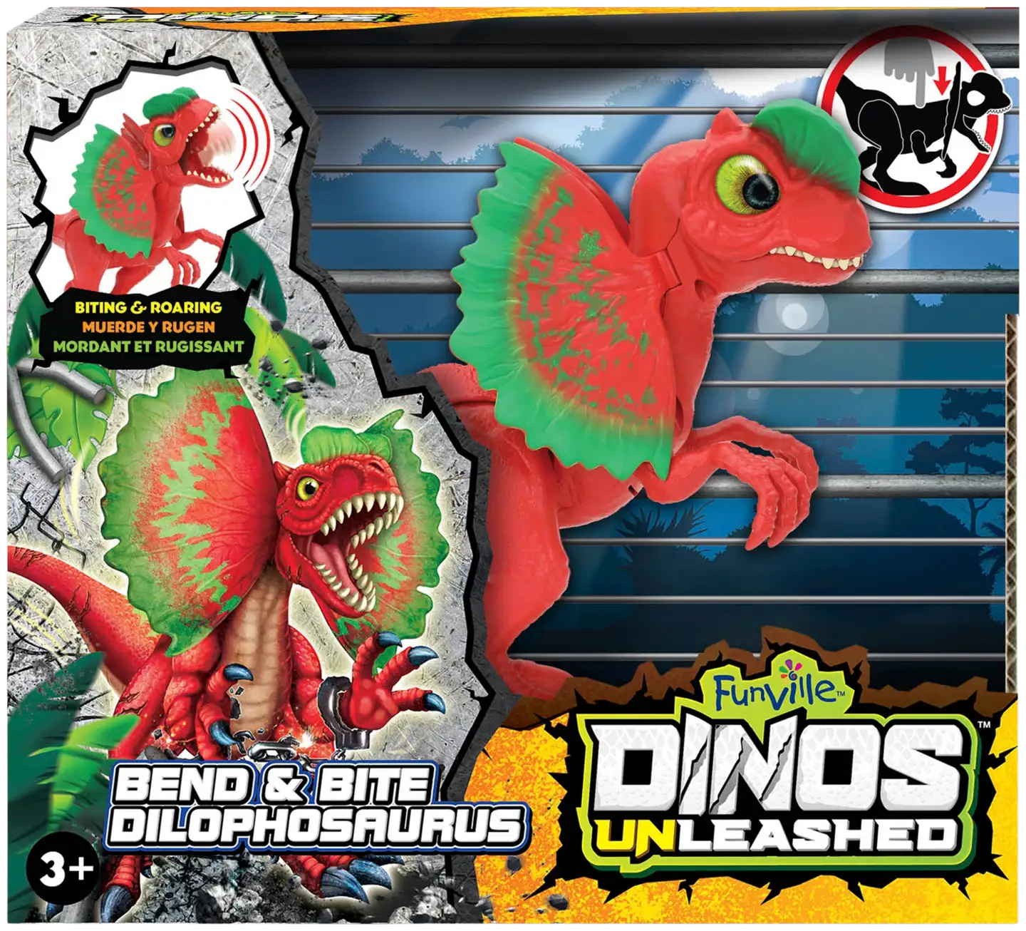 Dinos Unleashed Bend & Bite Dilophosaurus -dinosaurus - 1