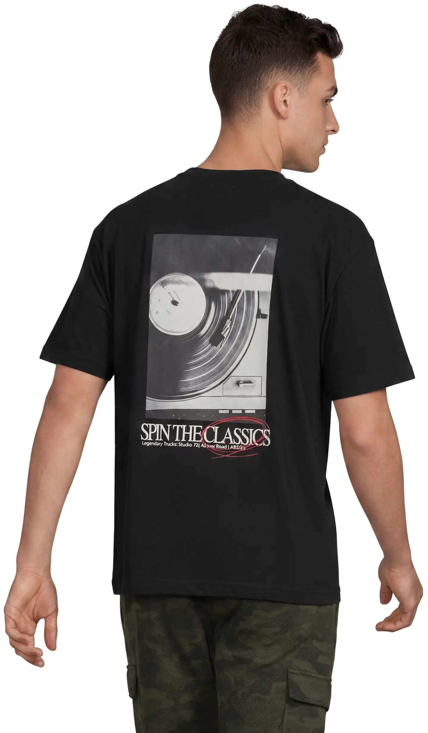 WKLY. miesten t-paita selkäprintillä 195W252602 - Black - 3