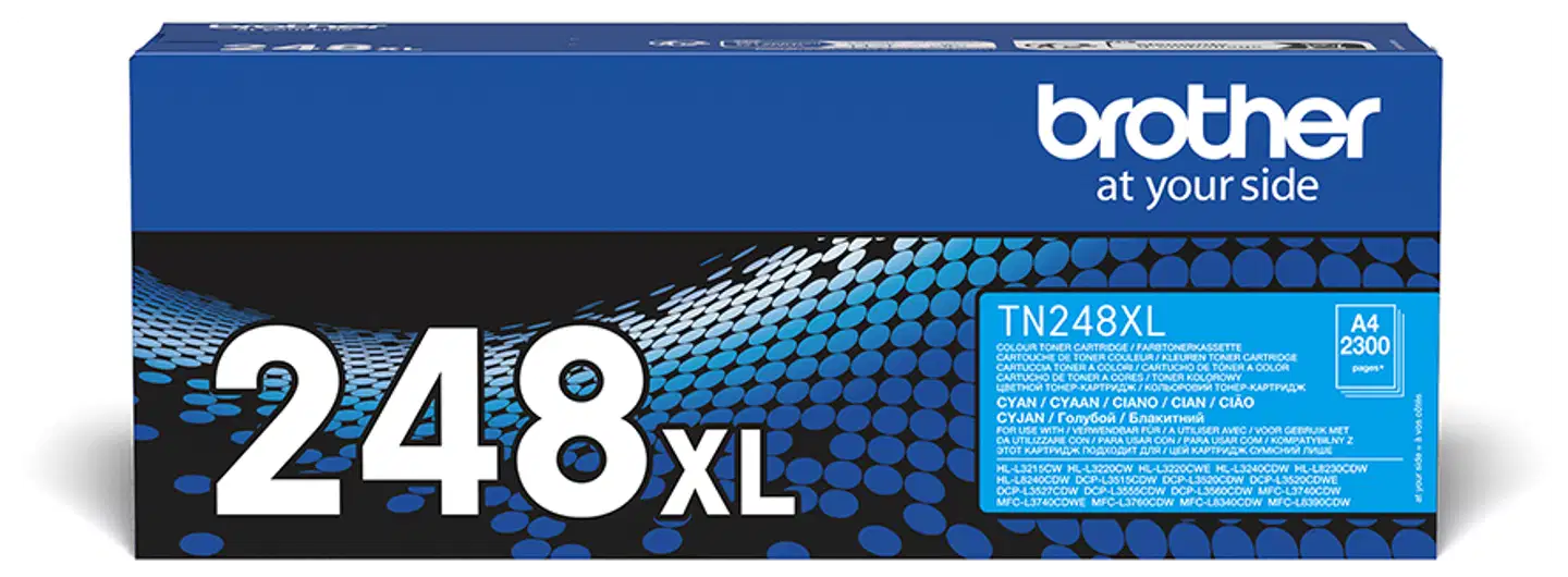 Brother laservärikasetti TN248XLC XL sininen - 1
