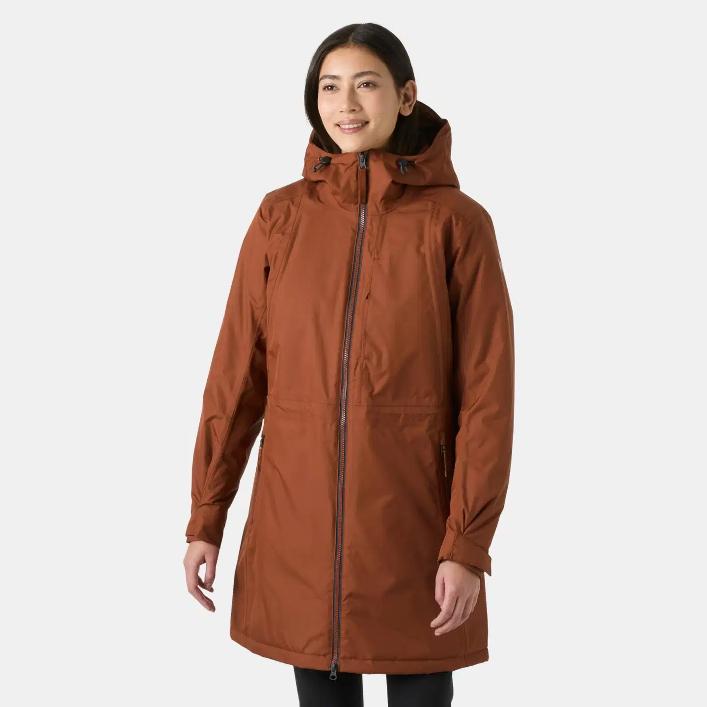 Helly Hansen naisten pitkä kevytvanutakki Westport Ins Coat 53298 - Iron Oxide - 3